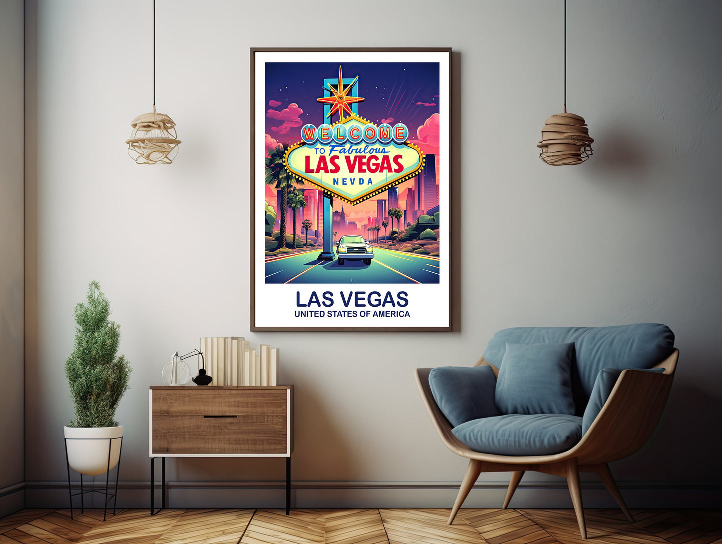 Printable Las Vegas Travel Print, Las Vegas Sign, Las Vegas Digital Travel Wall Art Poster, City Skyline Wall Art | DT2NA_NVLV1