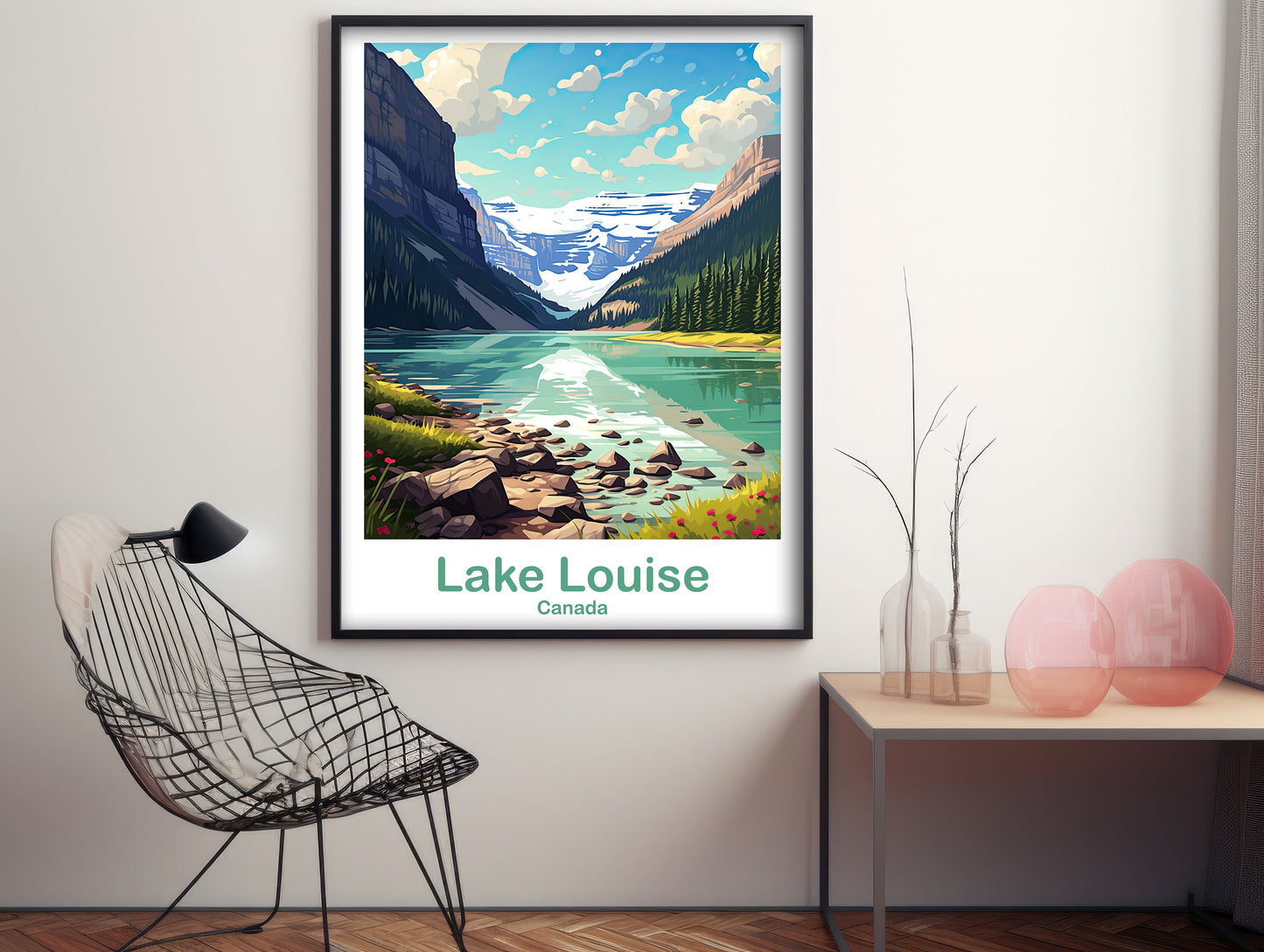 Lake Louise Travel Print, Alberta Wall Art, Lake Louise Poster, Wall Art, Banff Travel Art, Canada Travel Wall Art | T2NA_ABLL1