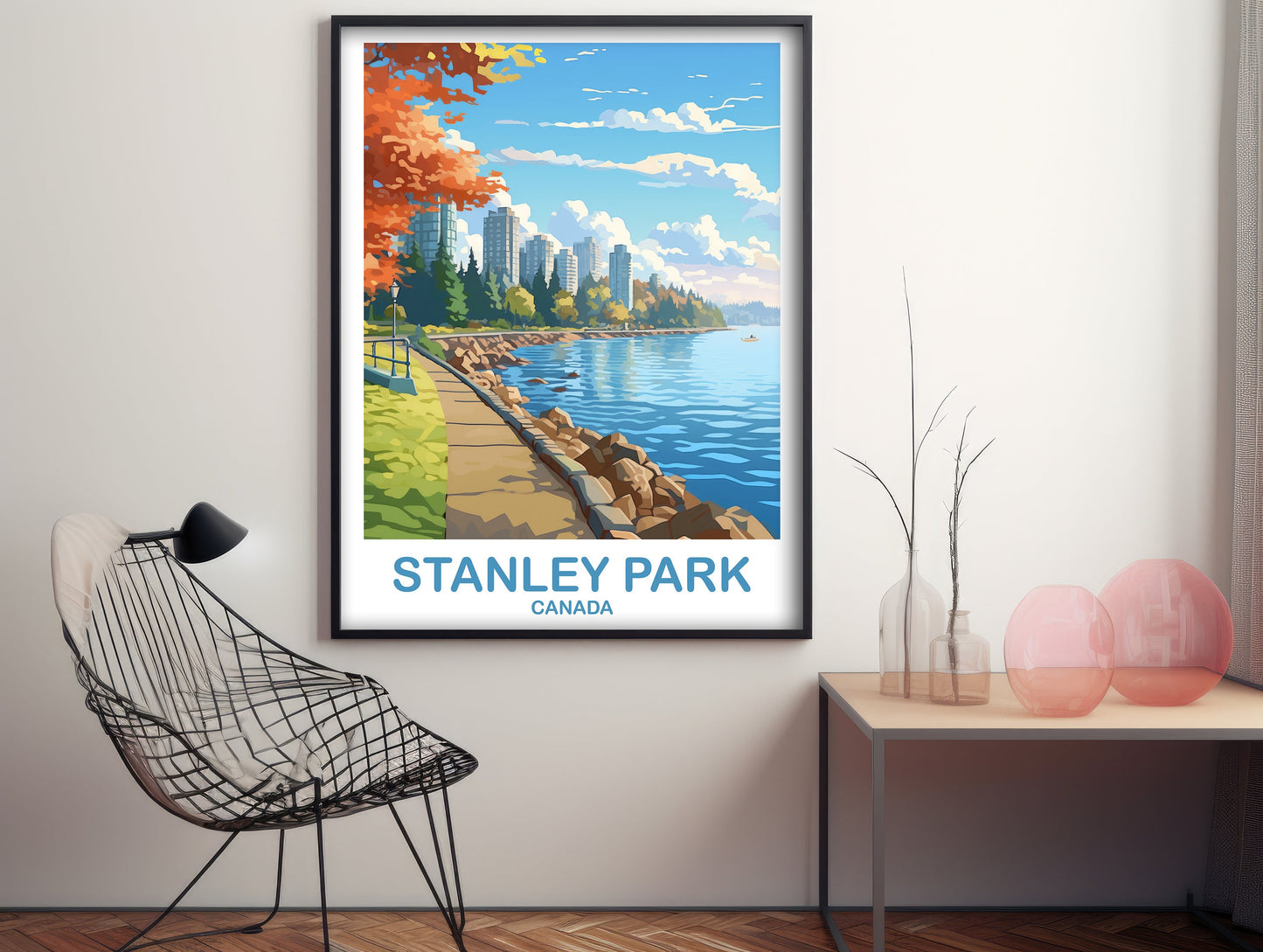 Stanley Park Travel Print, British Columbia Wall Art, Stanley Park Poster, Wall Art, Vancouver Travel Wall Art | T2NA_BCVA2