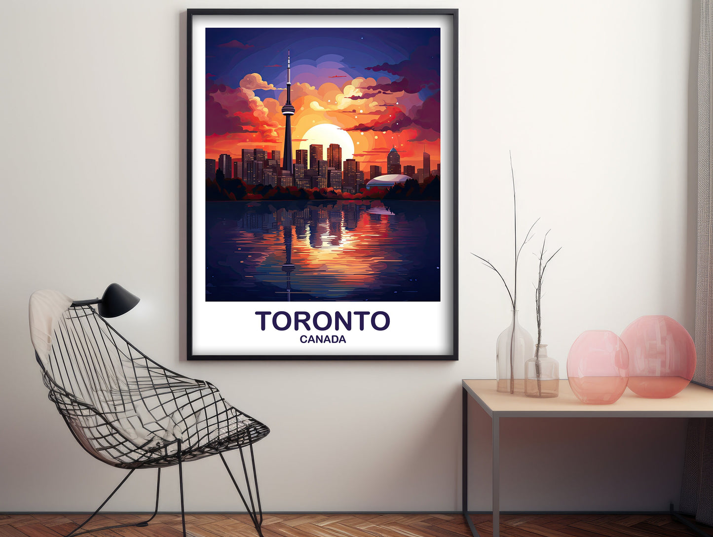 Toronto Travel Wall Print, Ontario Travel Wall Art, Toronto Wall Art Poster, City Skyline Wall Art, Toronto Sunset Print | T2NA_ONTO1