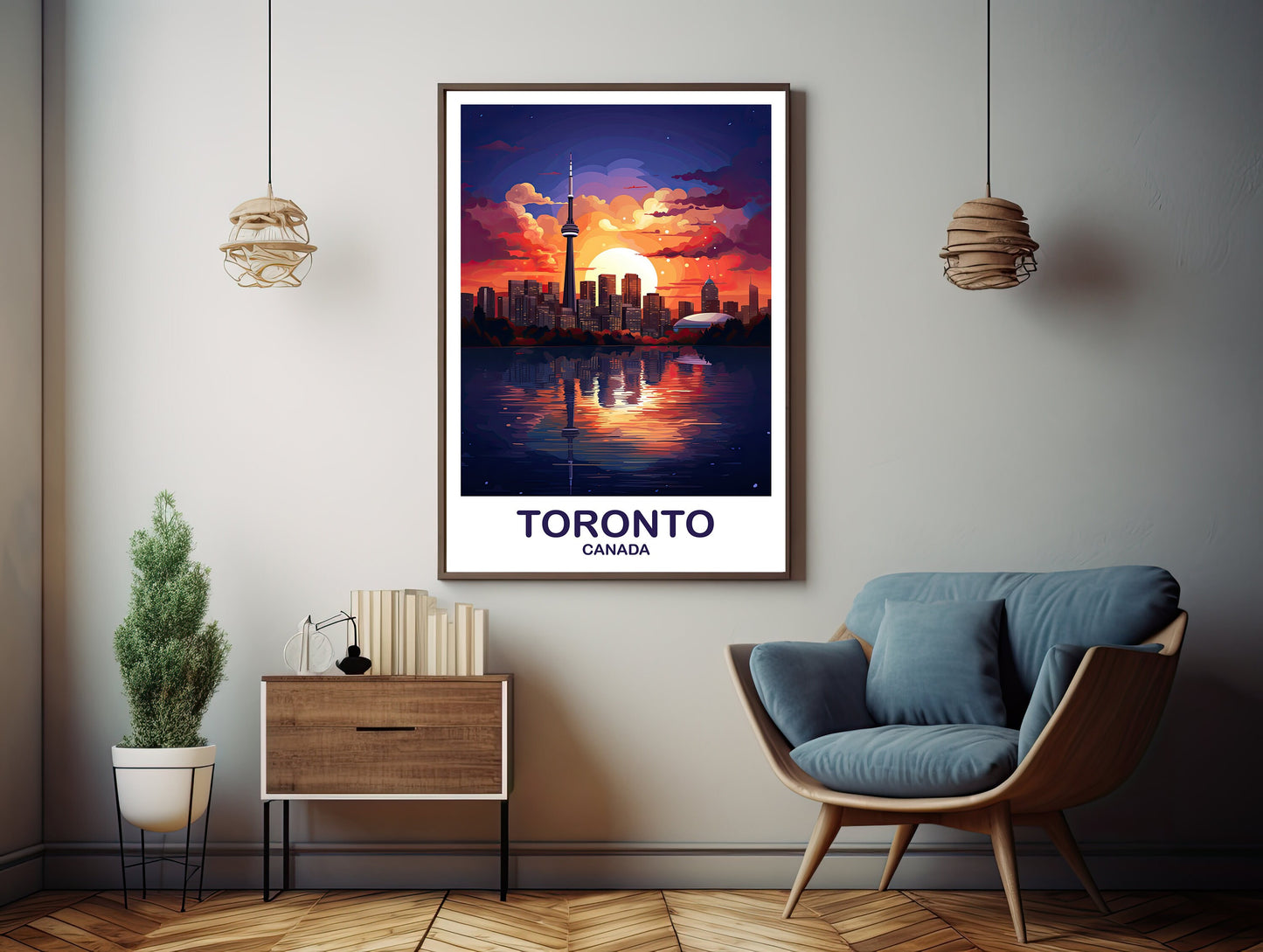 Printable Toronto Travel Print, Ontario Travel Wall Art, Digital Toronto Wall Art, City Skyline Wall Art, Toronto Sunset Print | DT2NA_ONTO1
