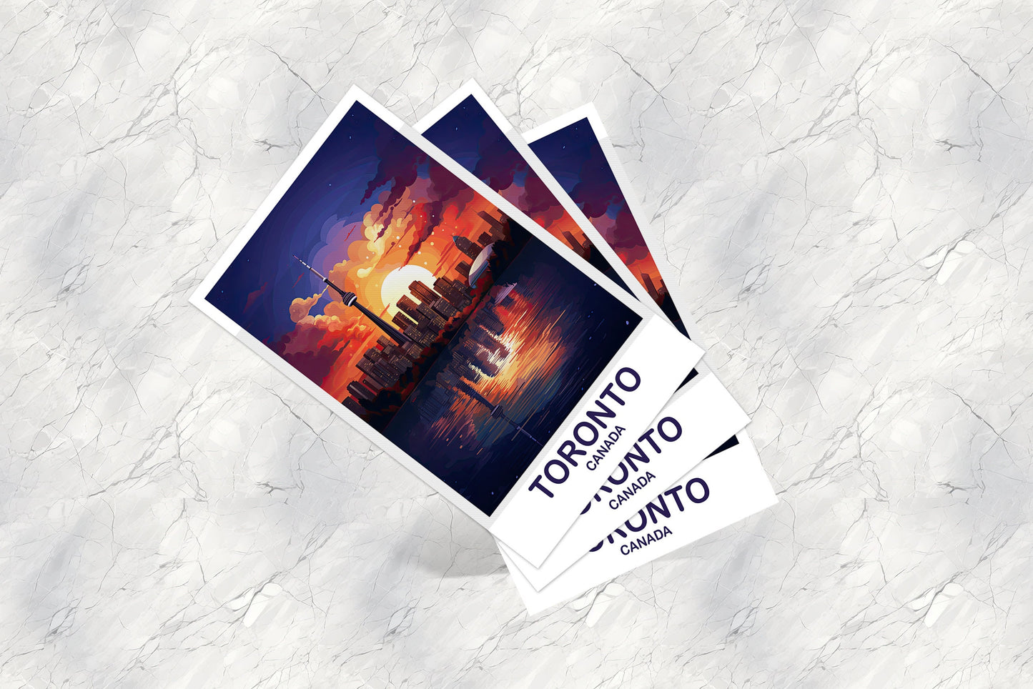 Toronto Ontario Travel Postcard, Ontario Travel Postcard, Toronto Postcard, City Skyline Wall Art, Toronto Sunset Postcard | T2NA_ONTO1_P