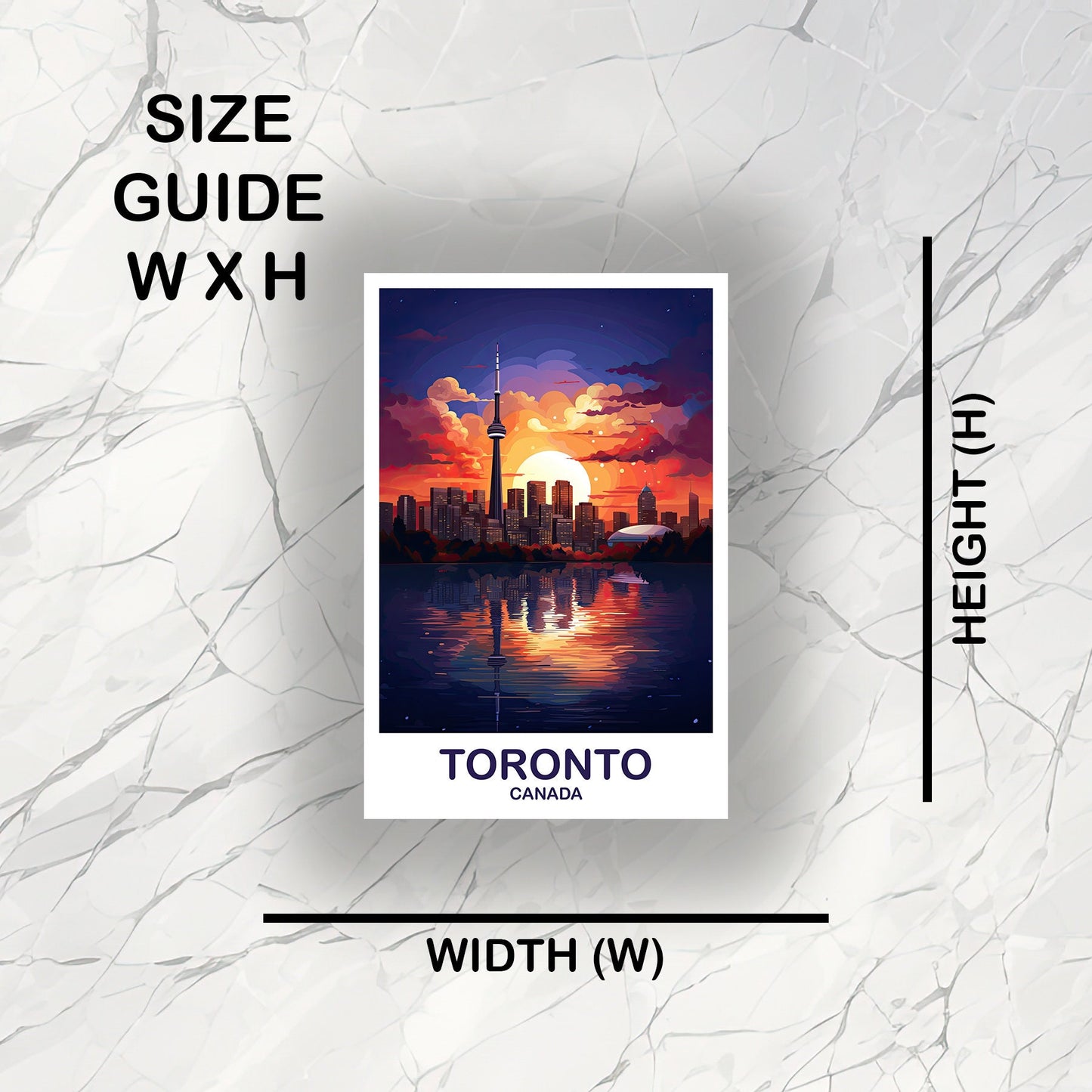 Toronto Travel Sticker Decal, Ontario Travel Sticker, Toronto Sticker, City Skyline Art Sticker, Toronto Sunset Sticker | T2NA_ONTO1_S