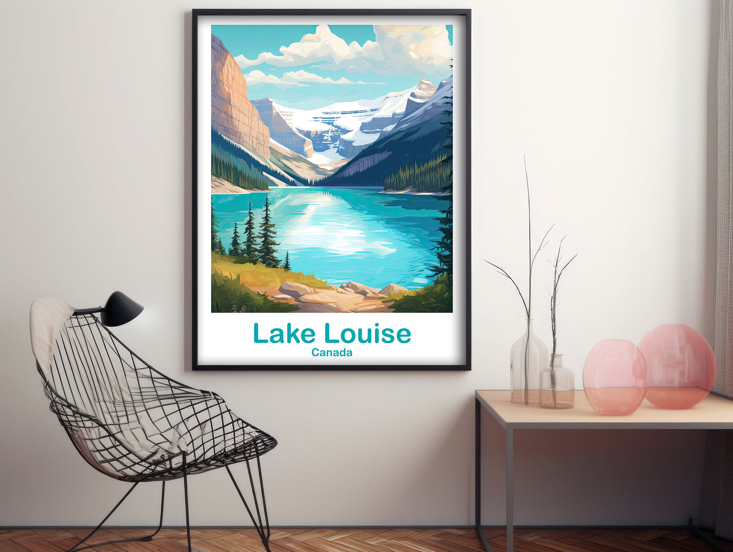 Lake Louise Travel Print, Alberta Wall Art, Lake Louise Poster, Wall Art, Banff Travel Art, Canada Travel Wall Art | T2NA_ABLL3
