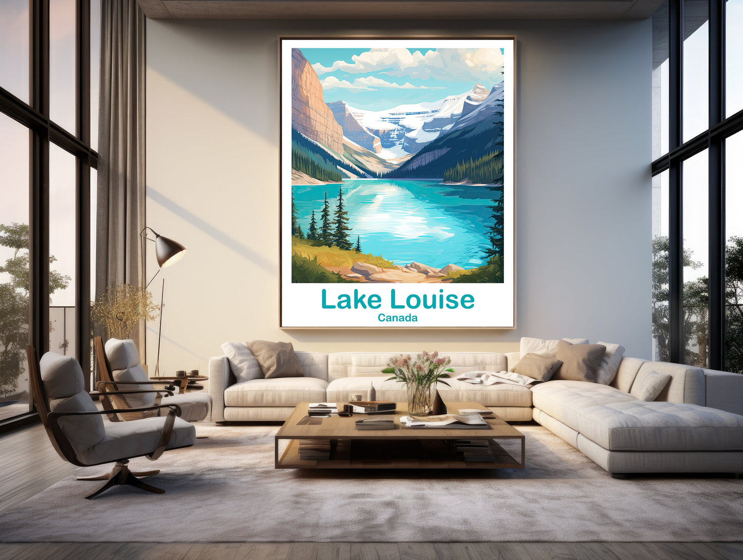 Lake Louise Travel Print, Alberta Wall Art, Lake Louise Poster, Wall Art, Banff Travel Art, Canada Travel Wall Art | T2NA_ABLL3