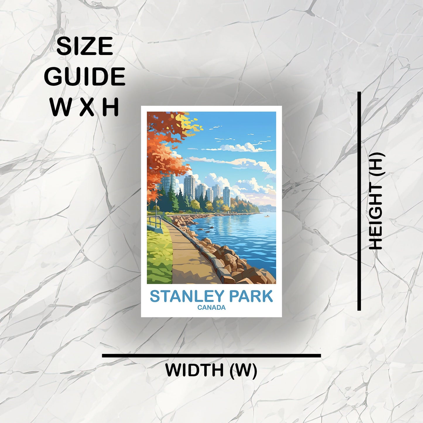 Stanley Park Travel Sticker, British Columbia Sticker Decal, Stanley Park Sticker, Vancouver Travel Sticker | T2NA_BCVA2_S