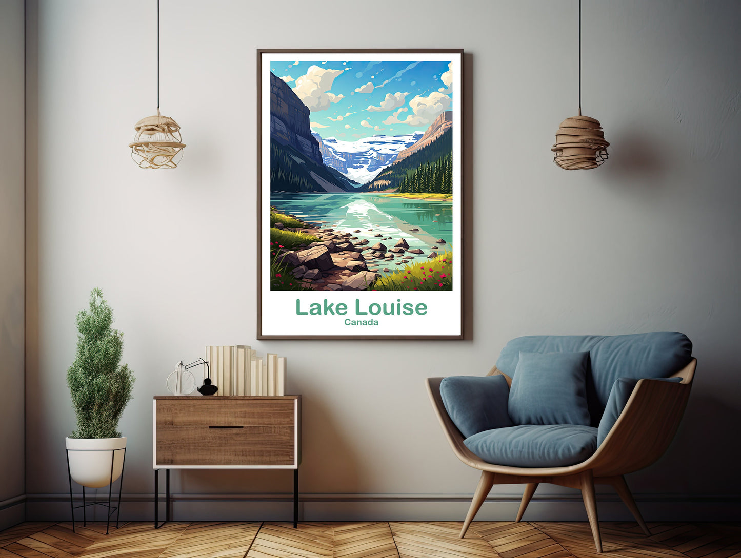 Lake Louise Travel Print, Alberta Wall Art, Lake Louise Poster, Wall Art, Banff Travel Art, Canada Travel Wall Art | T2NA_ABLL1