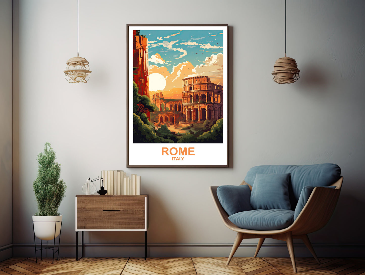 Printable Rome Travel Wall Art, Digital Rome Travel Art, Rome Travel Wall Art, Italy Travel Art, Rome Digital Download | DT2EU_ITRO2