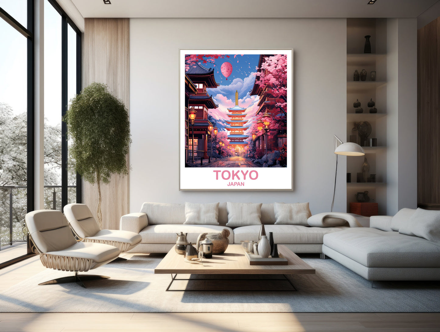 Tokyo Travel Wall Art, Tokyo Skyline, Japan Wall Art Poster, City Skyline Wall Art, Vibrant Sunset, Travel Wall Art | T2AS_JATO5