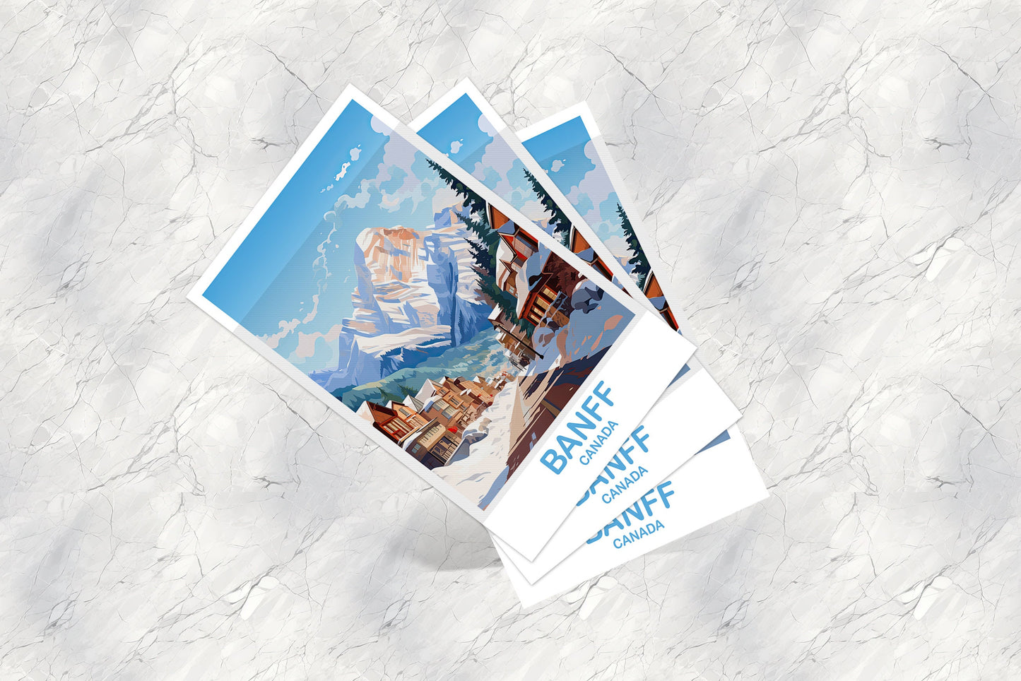 Banff Park Travel Postcard, Alberta Postcard, Alberta Rocky Mountains Postcard, Mountain Travel Postcard, Banff National Park | T2NA_ABBA1_P