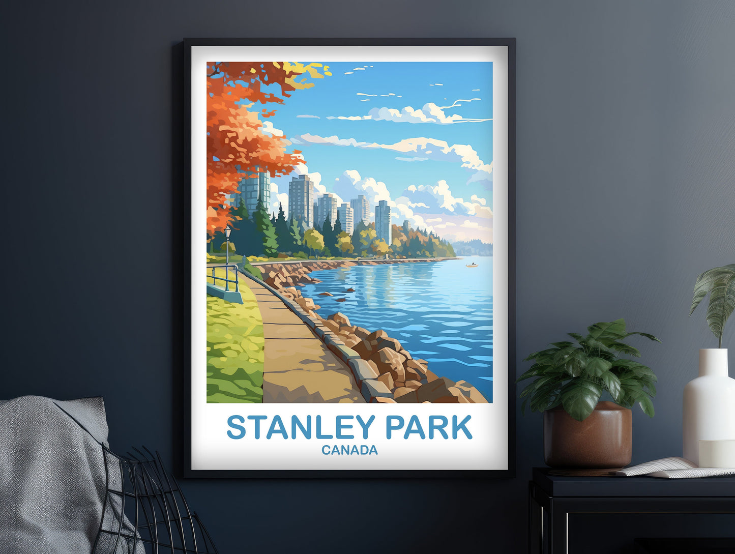 Stanley Park Travel Print, British Columbia Wall Art, Stanley Park Poster, Wall Art, Vancouver Travel Wall Art | T2NA_BCVA2