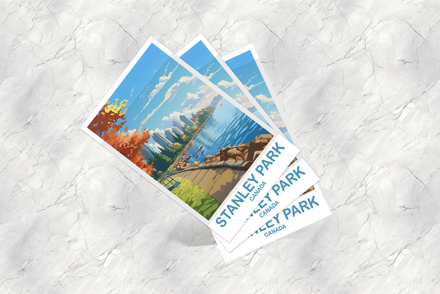Stanley Park Travel Postcard, British Columbia Postcard, Stanley Park Postcard, Vancouver Travel Postcard | T2NA_BCVA2_P