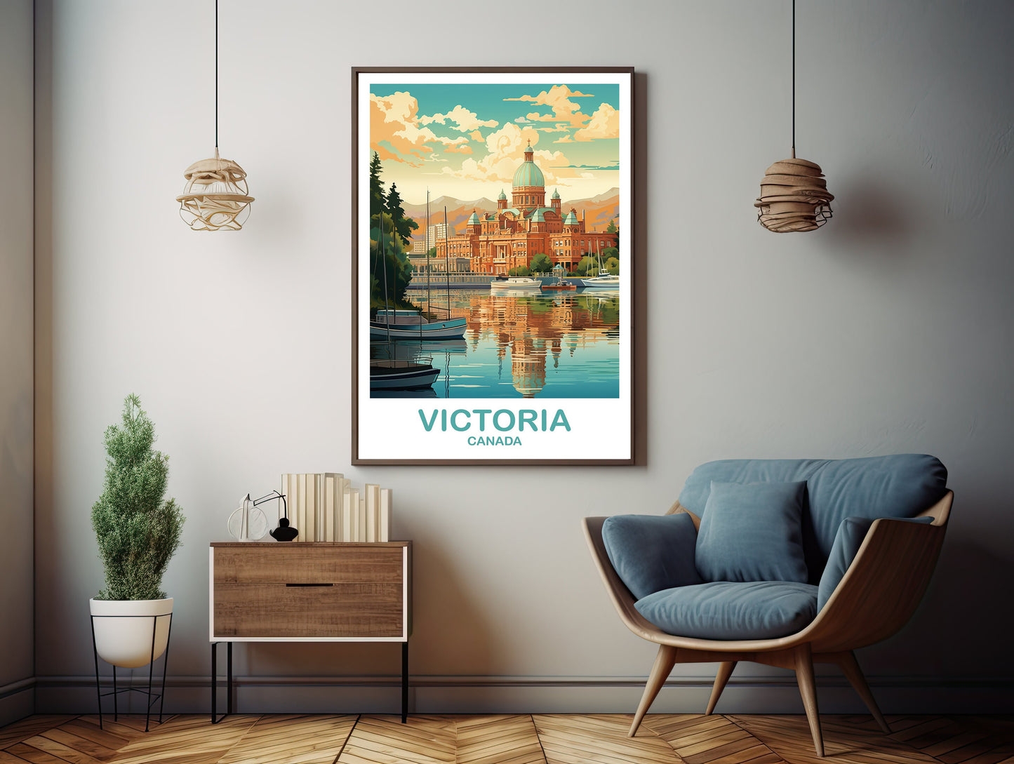 Victoria Travel Wall Print, BC Travel Wall Art, Victoria Wall Art Poster, City Skyline Wall Art, Vicotria British Columbia | T2NA_BCVI1