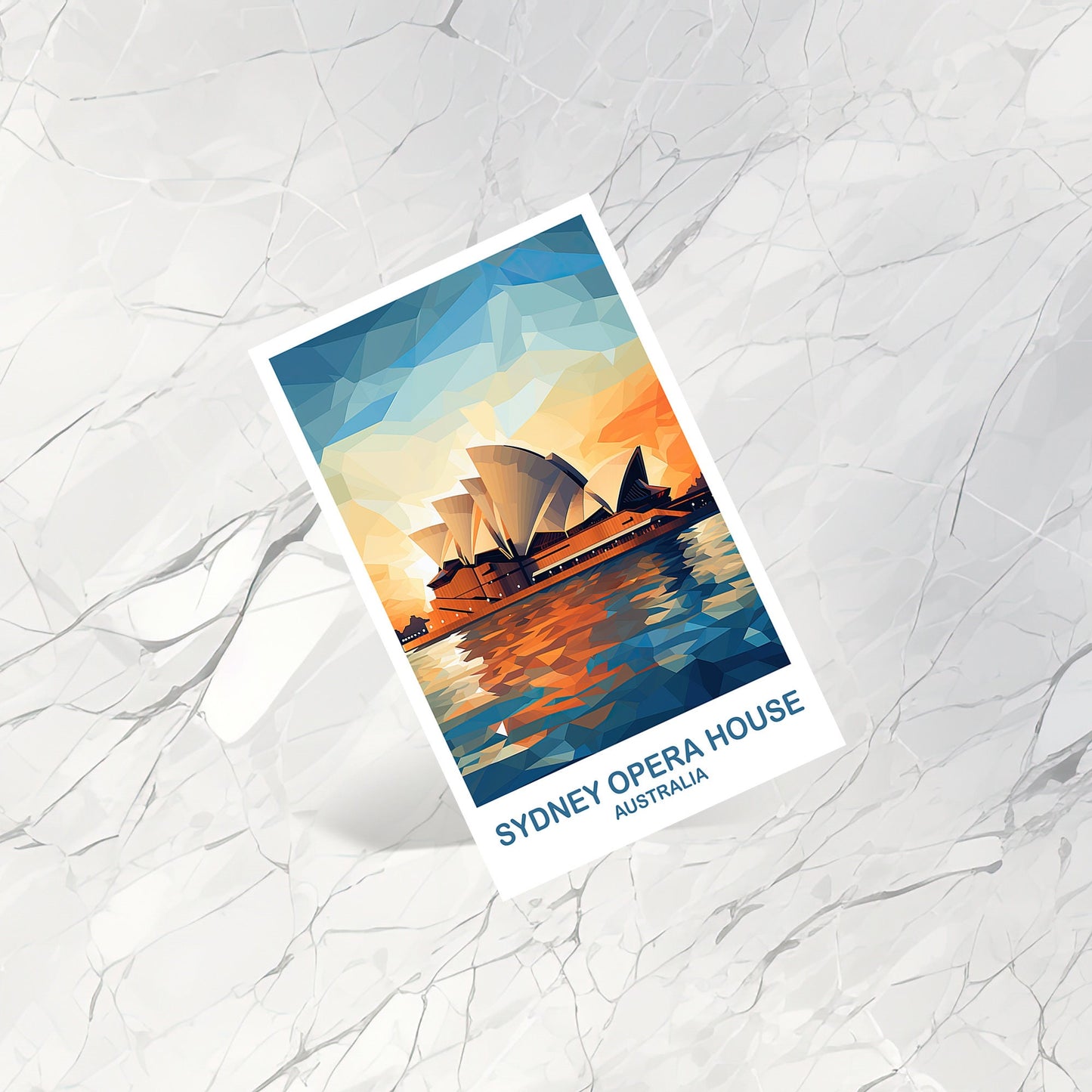 Sydney Opera House Travel Postcard Art, Australia Travel Art, Sydney Art Postcard, City Skyline Wall Art, New South Wales | T2AU_NSWSY2_P