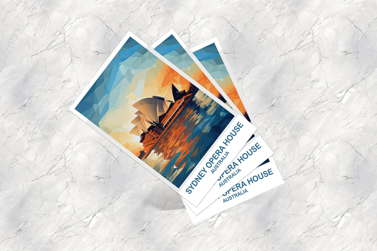 Sydney Opera House Travel Postcard Art, Australia Travel Art, Sydney Art Postcard, City Skyline Wall Art, New South Wales | T2AU_NSWSY2_P