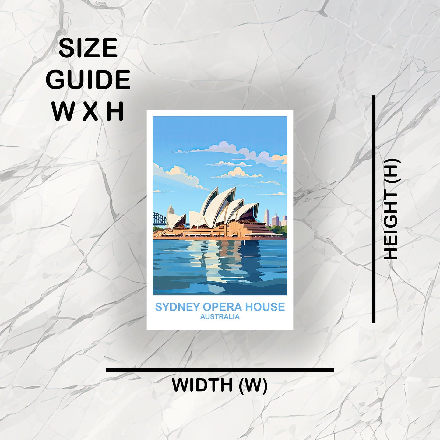Sydney Opera House Travel Sticker, Australia Travel Sticker Art, Sydney Sticker Art, City Skyline Wall Art, New South Wales | T2AU_NSWSY3_S