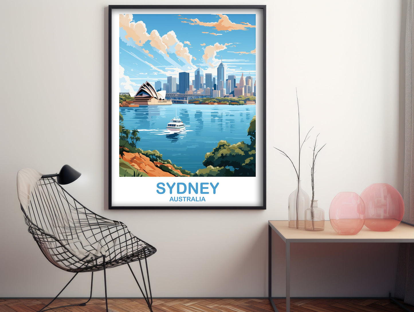 Sydney Travel Wall Art, Digital Australia Travel Wall Art, Printable Sydney Wall Art, City Skyline Wall Art, New South Wales | DT2AU_NSWSY1