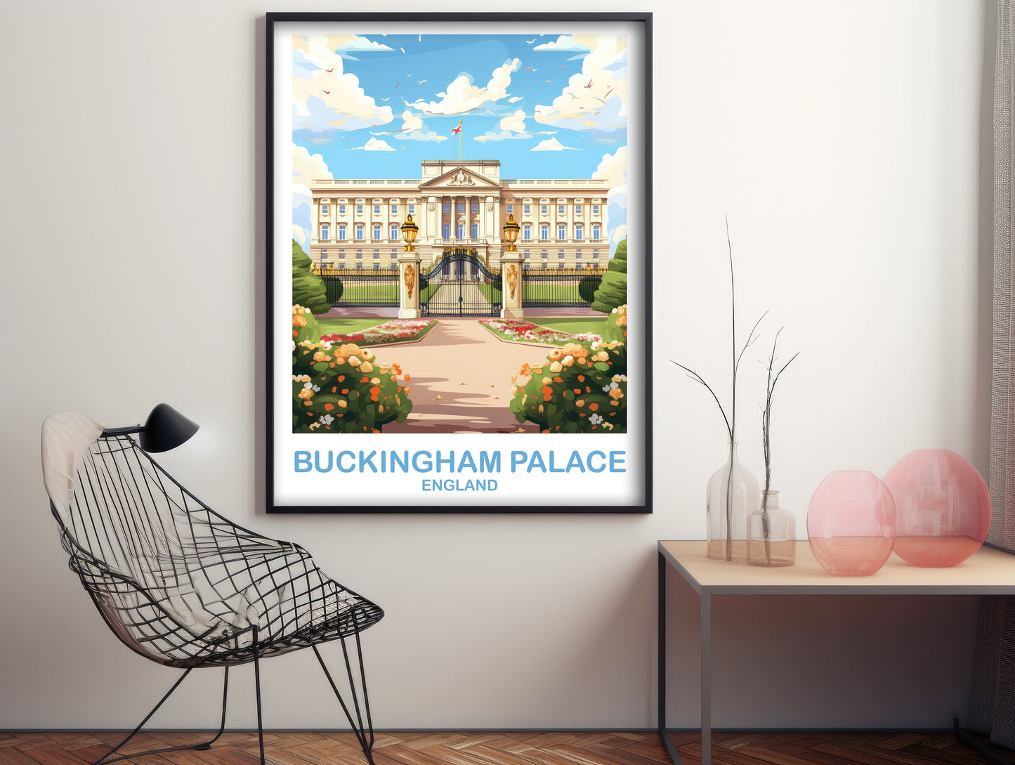 Buckingham Palace Travel Art, London Travel Art, England Poster, Buckingham Travel Wall Art, England Travel Wall Art | T2EU_ENLO1
