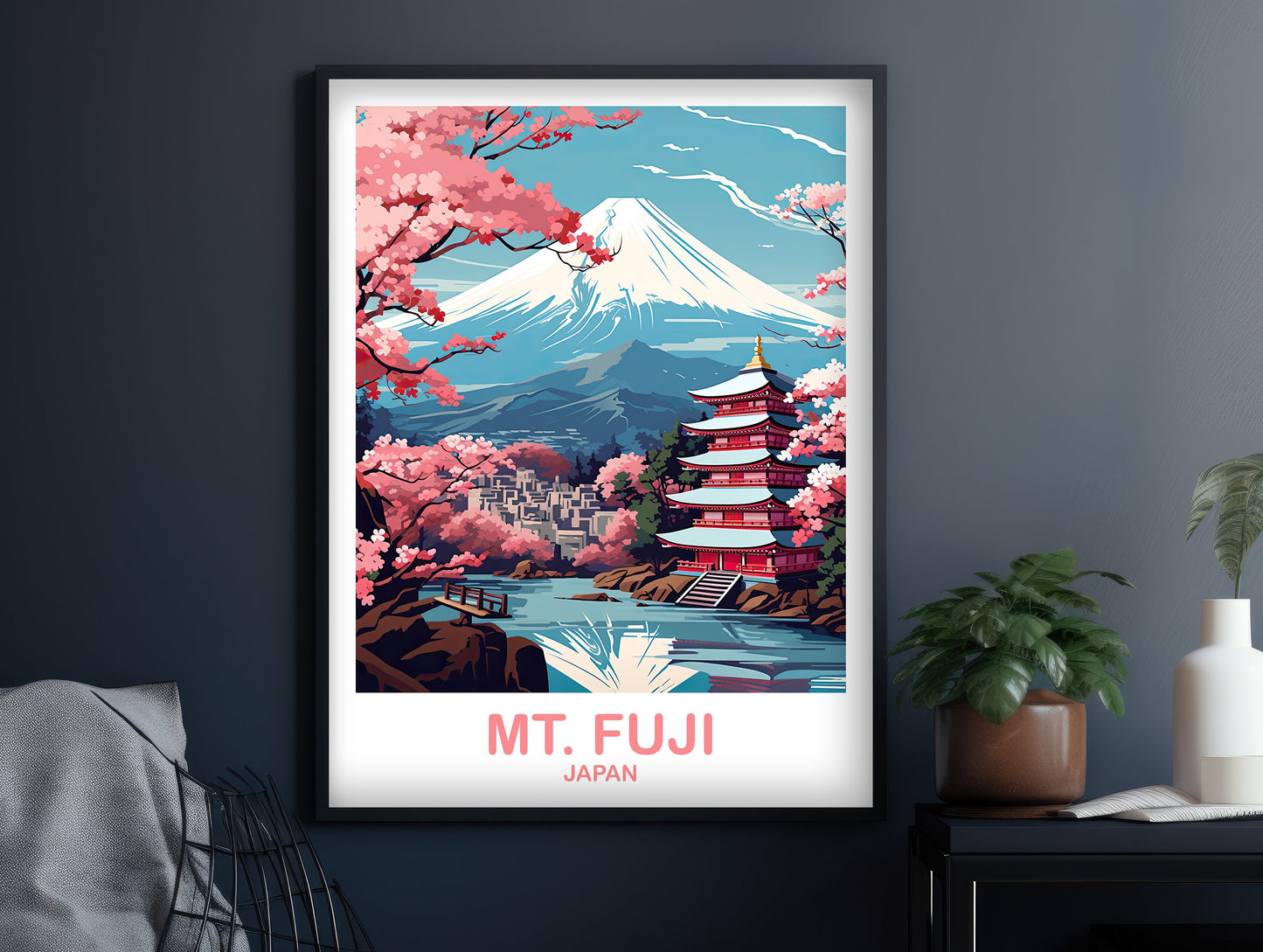 Mt.Fuji Travel Art, Japan Wall Art Poster, Travel Wall Art, Landscape Travel Wall Art, Japan Travel Poster, Japan Travel | T2AS_JAHO3