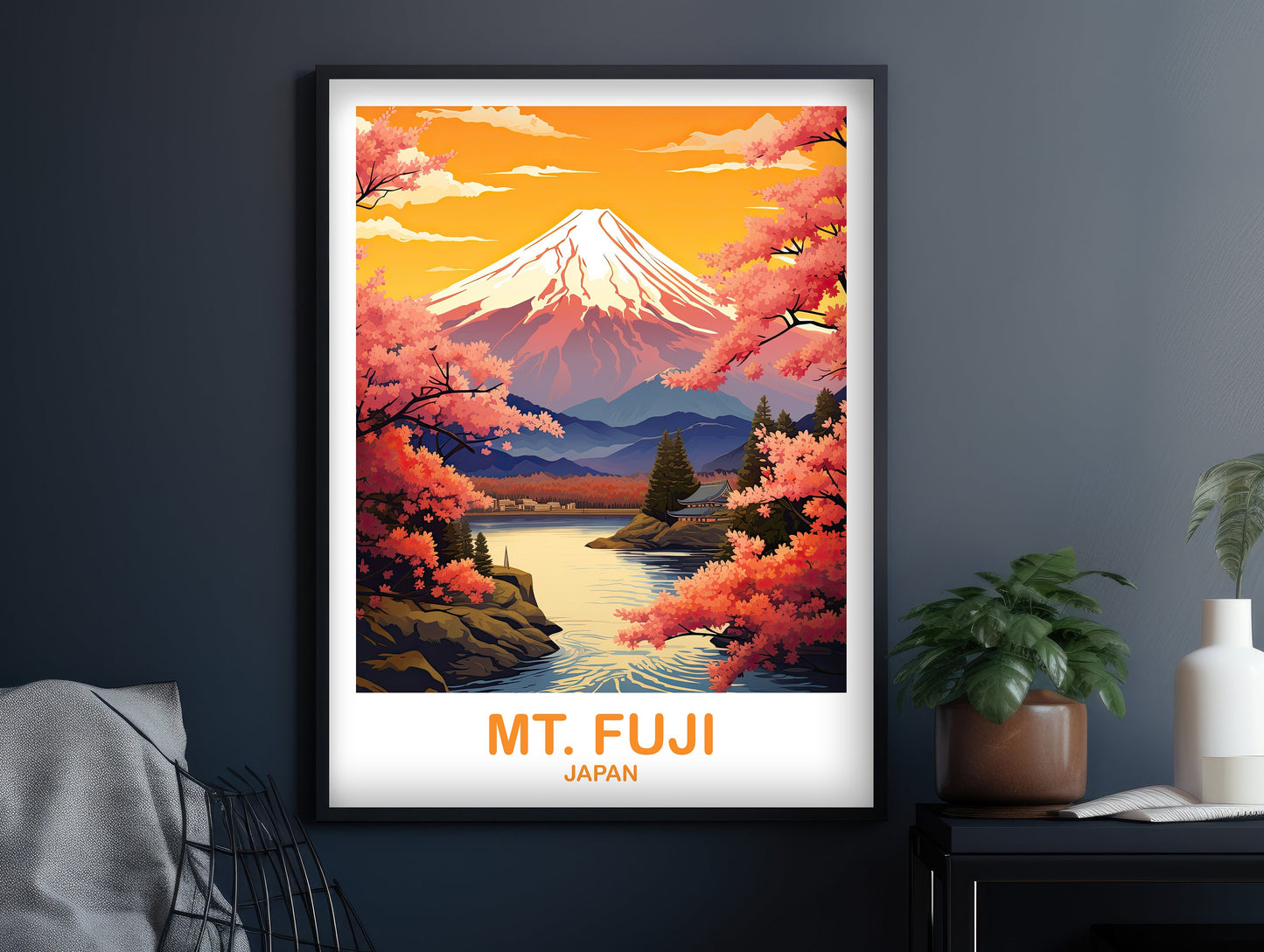 Mt.Fuji Travel Art, Japan Wall Art Poster, Travel Wall Art, Landscape Travel Wall Art, Japan Travel Poster, Japan Travel | T2AS_JAHO4
