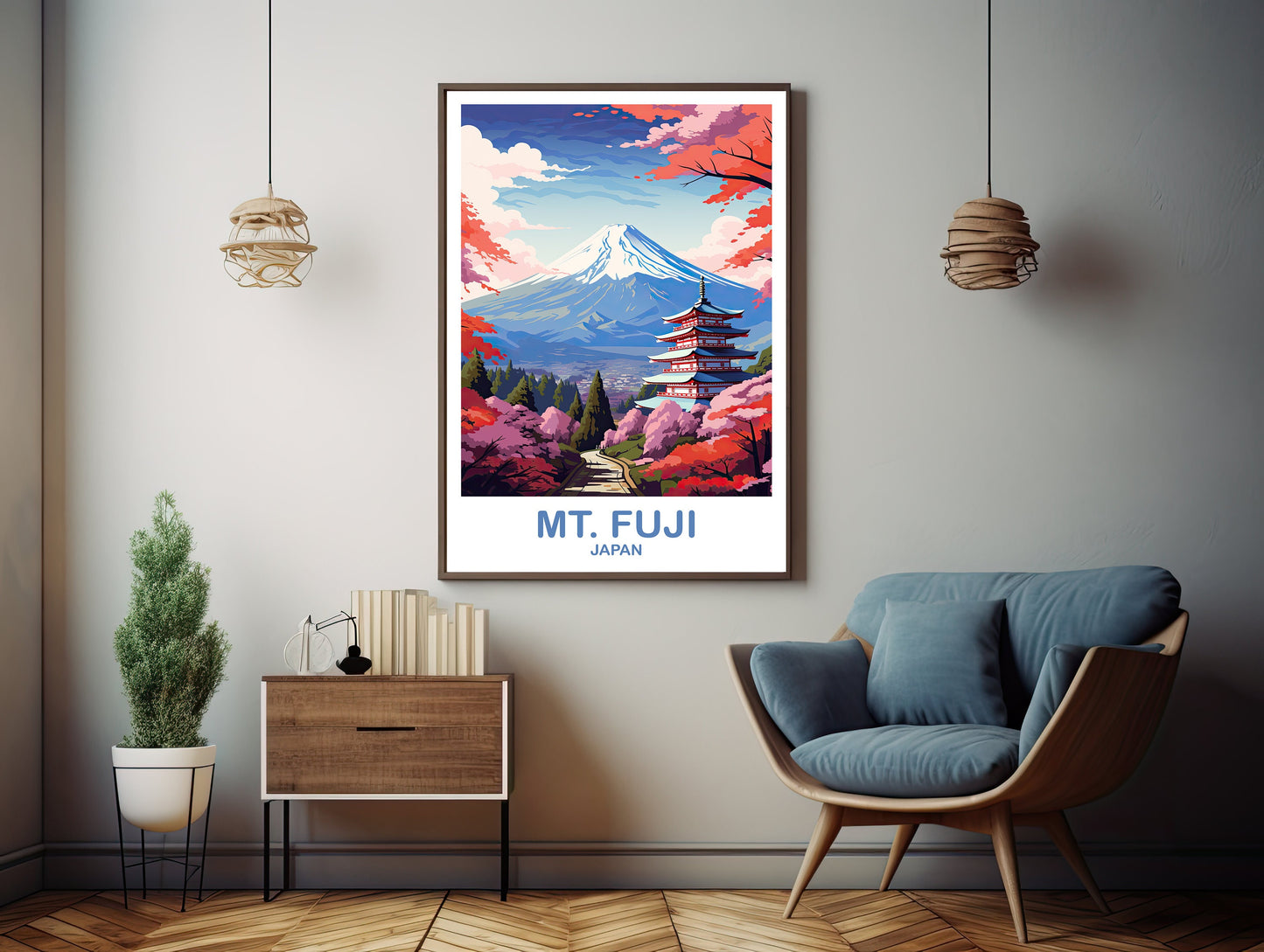 Mt.Fuji Travel Art, Japan Wall Art Poster, Travel Wall Art, Landscape Travel Wall Art, Japan Travel Poster, Japan Travel | T2AS_JAHO5