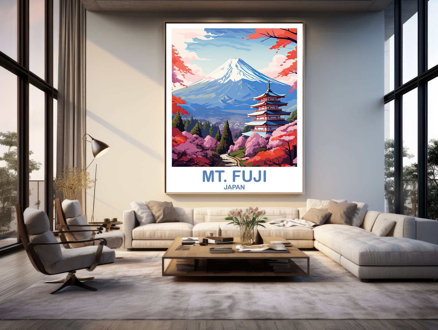 Mt.Fuji Travel Art, Japan Wall Art Poster, Travel Wall Art, Landscape Travel Wall Art, Japan Travel Poster, Japan Travel | T2AS_JAHO5