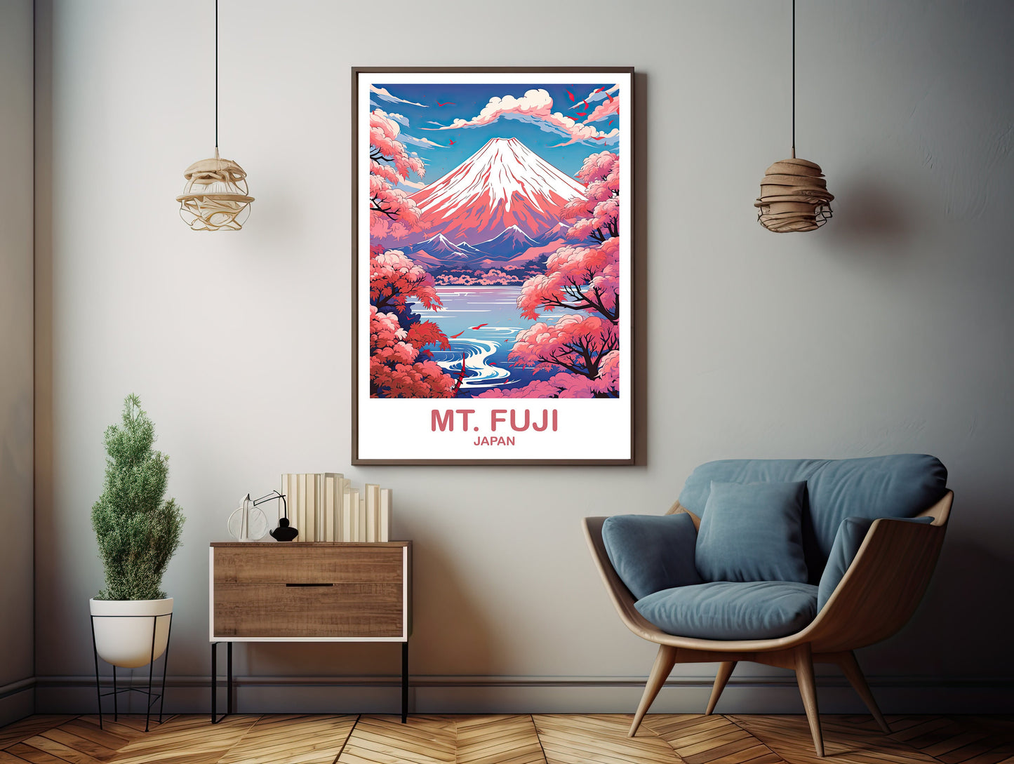 Mt.Fuji Travel Art, Digital Japan Wall Art, Printable Travel Wall Art, Landscape Travel Wall Art, Japan Travel | DT2AS_JAHO1
