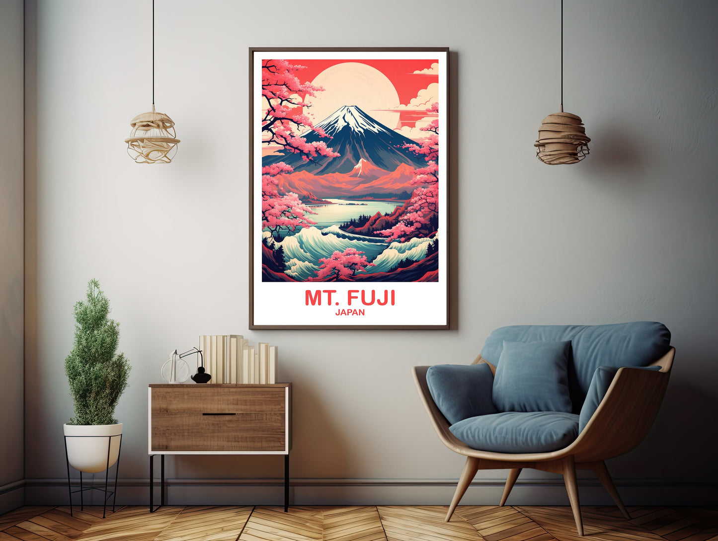 Mt.Fuji Travel Art, Digital Japan Wall Art, Printable Travel Wall Art, Landscape Travel Wall Art, Japan Travel | DT2AS_JAHO2