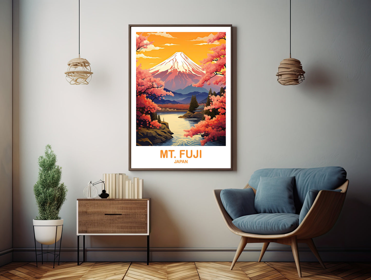 Mt.Fuji Travel Art, Digital Japan Wall Art, Printable Travel Wall Art, Landscape Travel Wall Art, Japan Travel | DT2AS_JAHO4