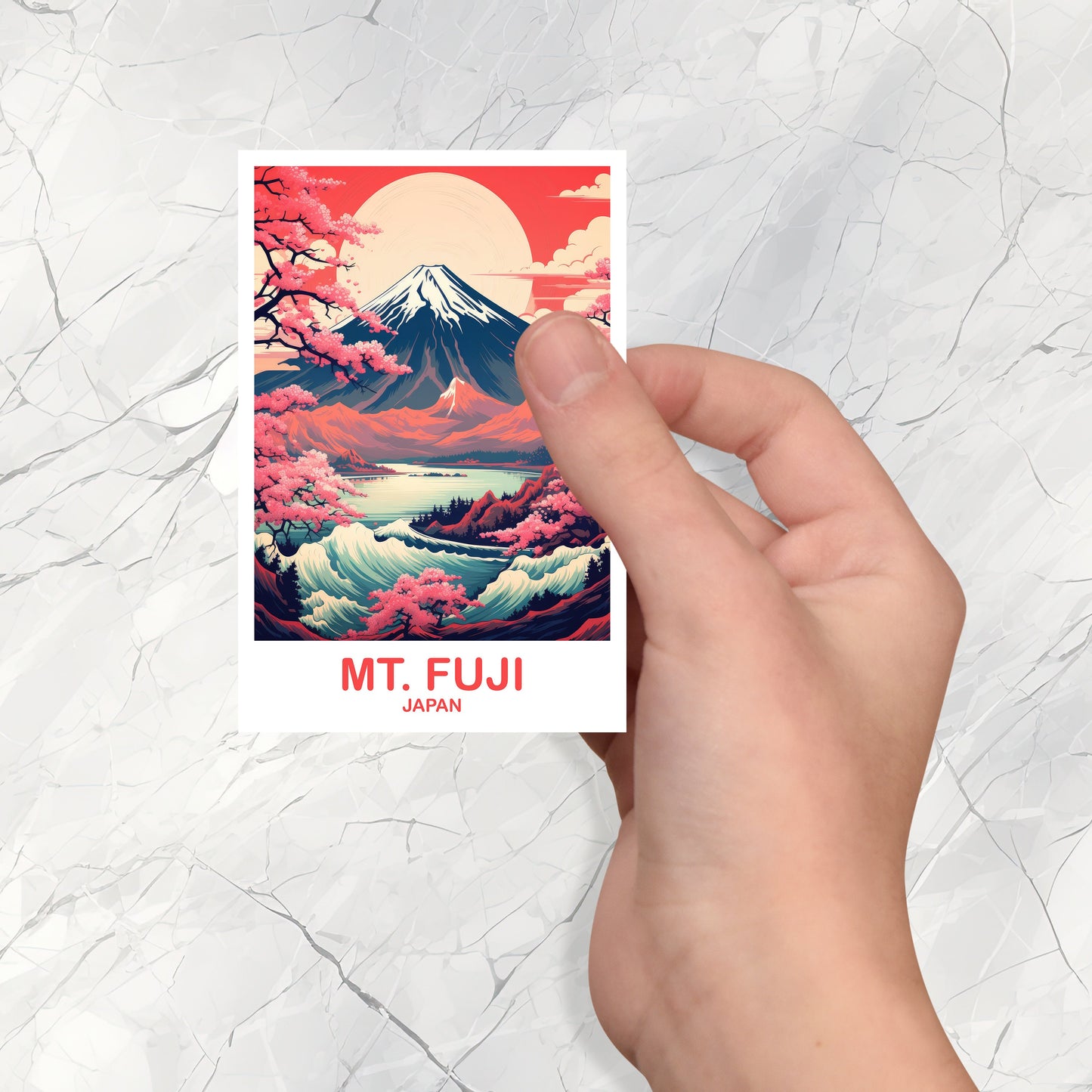 Mt.Fuji Travel Sticker, Japan Wall Art Sticker, Travel Wall Art, Landscape Travel Sticker, Japan Travel Sticker, Japan Travel | T2AS_JAHO2_S