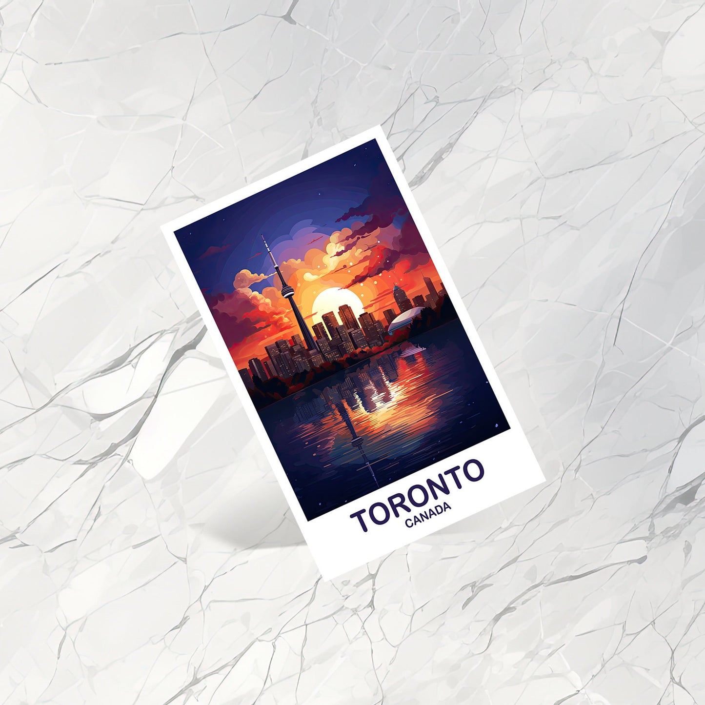 Toronto Ontario Travel Postcard, Ontario Travel Postcard, Toronto Postcard, City Skyline Wall Art, Toronto Sunset Postcard | T2NA_ONTO1_P