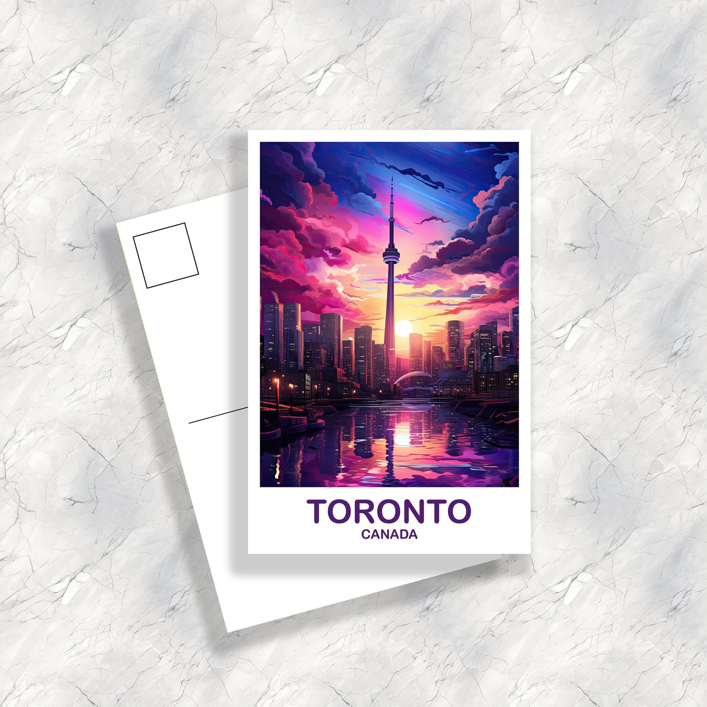 Toronto Travel Postcard, Ontario Travel Postcard, Toronto Postcard, City Skyline Postcard, Lake Ontario Postcard, Canada | T2NA_ONTO4_P