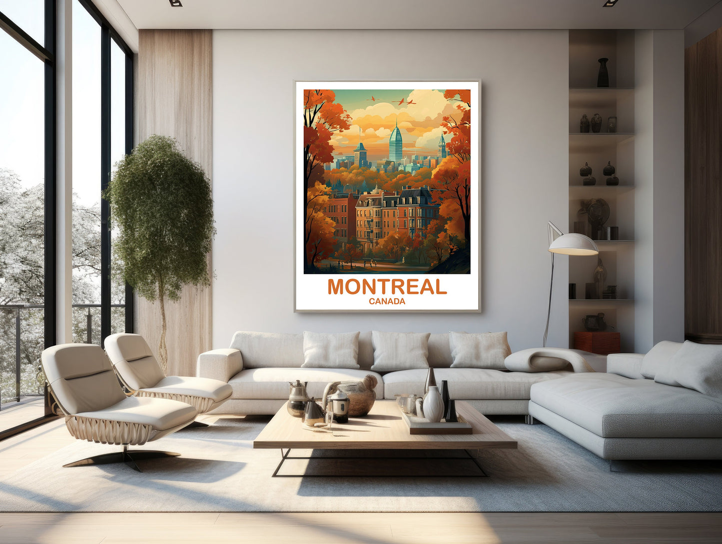 Montreal Travel Wall Art, Quebec Travel Wall Art, Montreal Wall Art Poster, City Skyline Wall Art, Canada Travel Wall Art | T2NA_QUMO1
