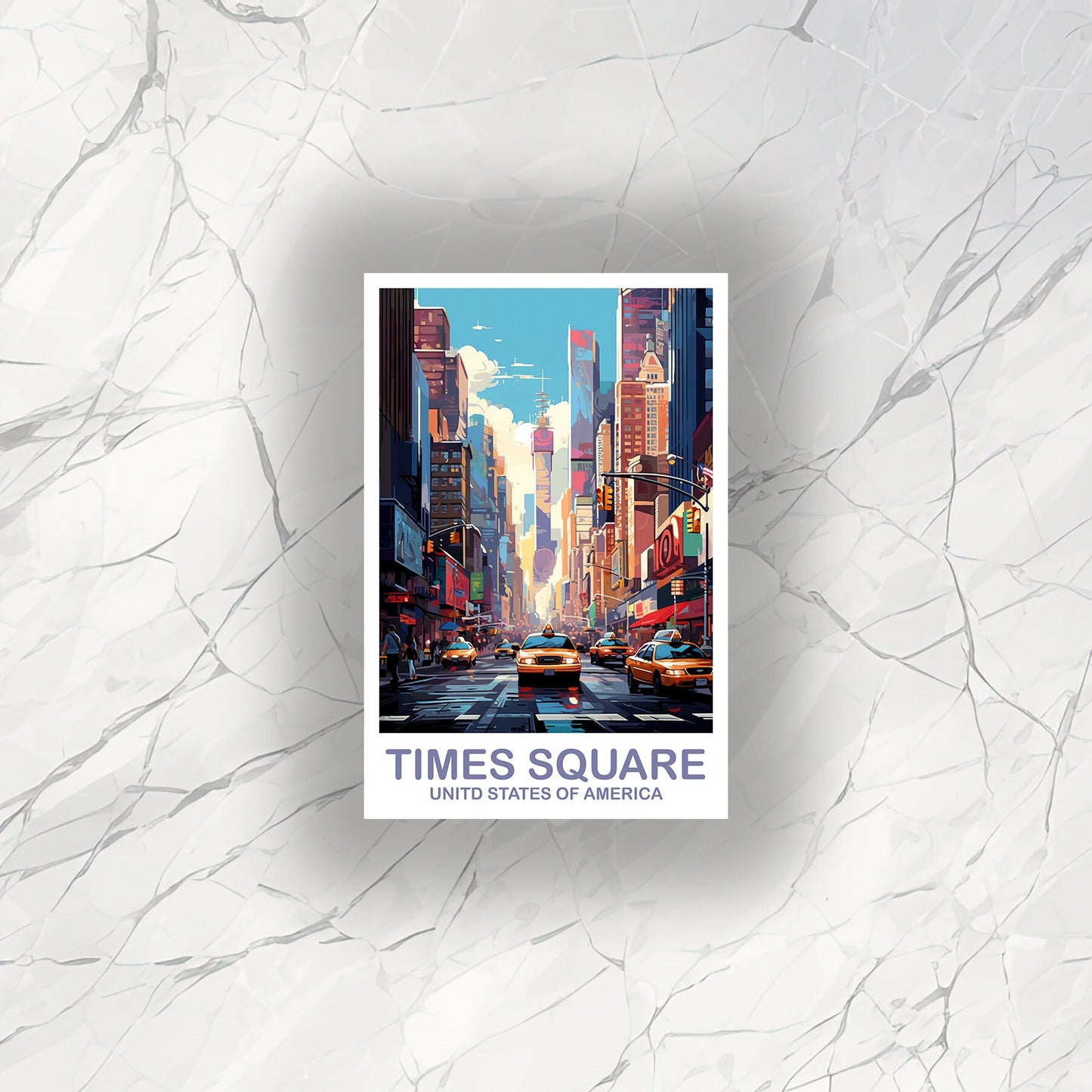 New York Travel Sticker, Manhattan Skyline Sticker, New York Sticker, Big Apple Sticker, Bright and Vibrant Sticker | T2NA_NYNY3_S