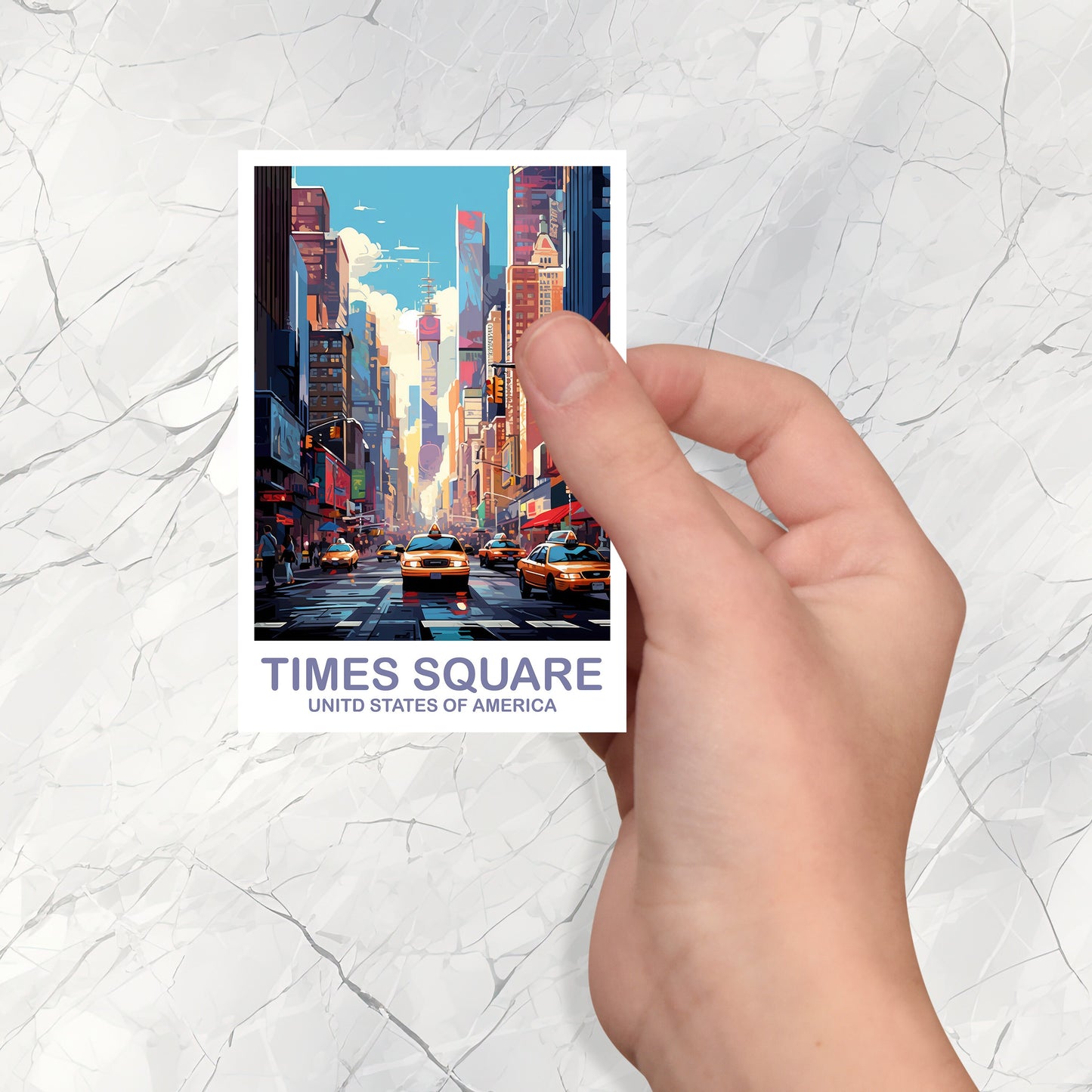 New York Travel Sticker, Manhattan Skyline Sticker, New York Sticker, Big Apple Sticker, Bright and Vibrant Sticker | T2NA_NYNY3_S