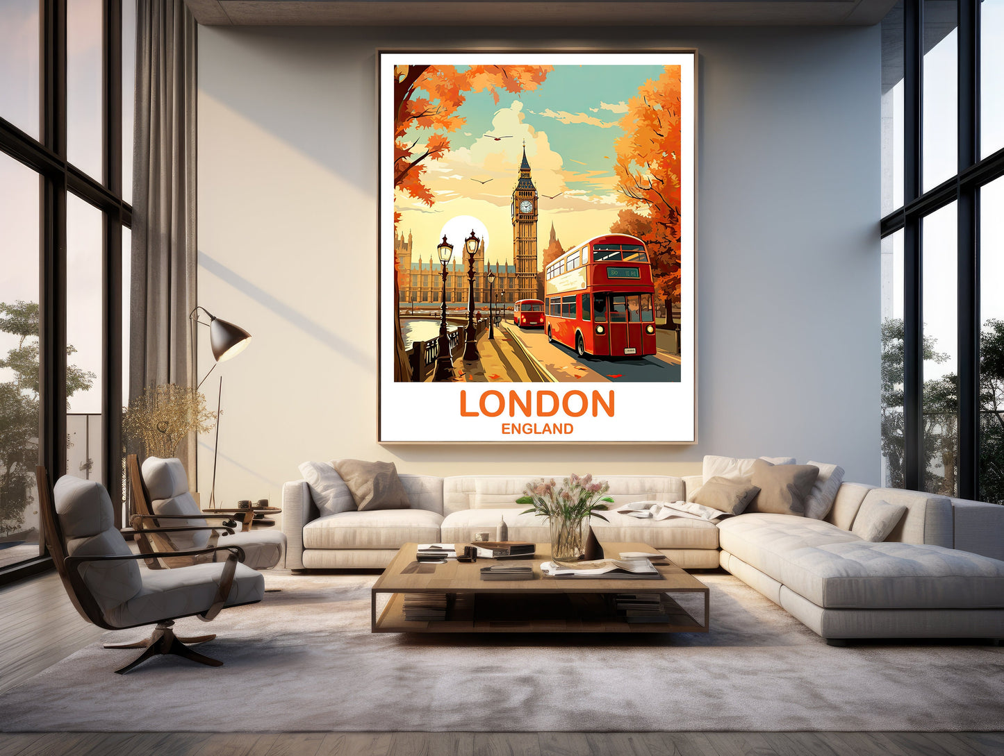 London Travel Art Poster, London Travel Art, England Poster, Big Ben Travel Wall Art, England Travel Wall Art | T2EU_ENLO4