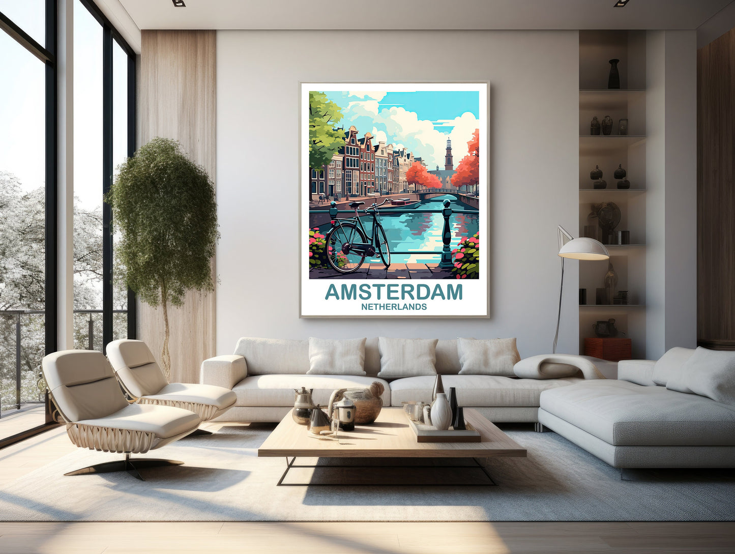 Amsterdam Netherlands Travel Poster Art, Netherlands Wall Art, Amsterdam Wall Art Poster, | Amsterdam Netherlands Travel Poster T2EU_NEAM2
