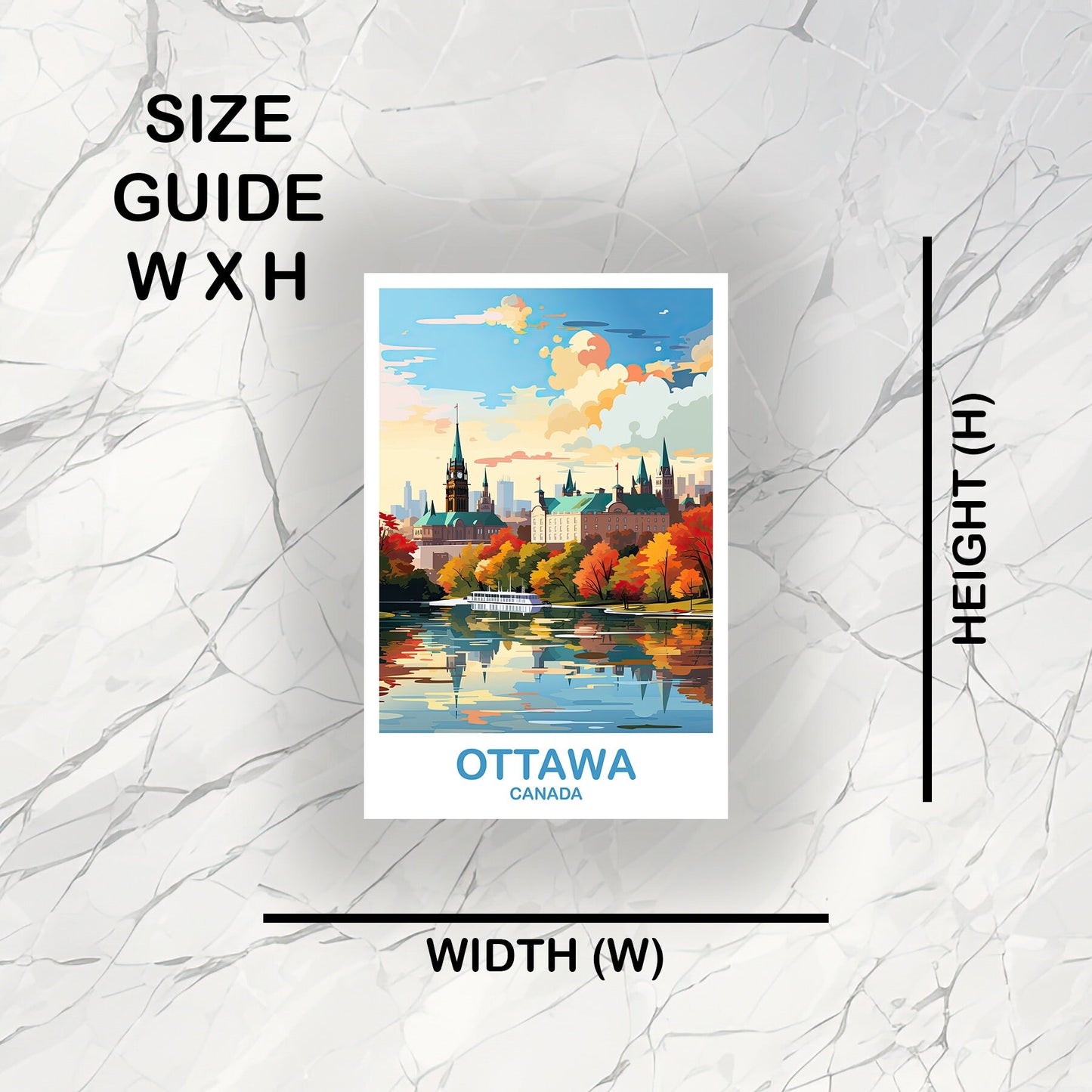 Ottawa Travel Sticker, Ontario Travel Sticker Art, Ottawa Art Sticker, City Skyline Art, Canadian Parliament Hill Sticker| T2NA_ONOT1_S