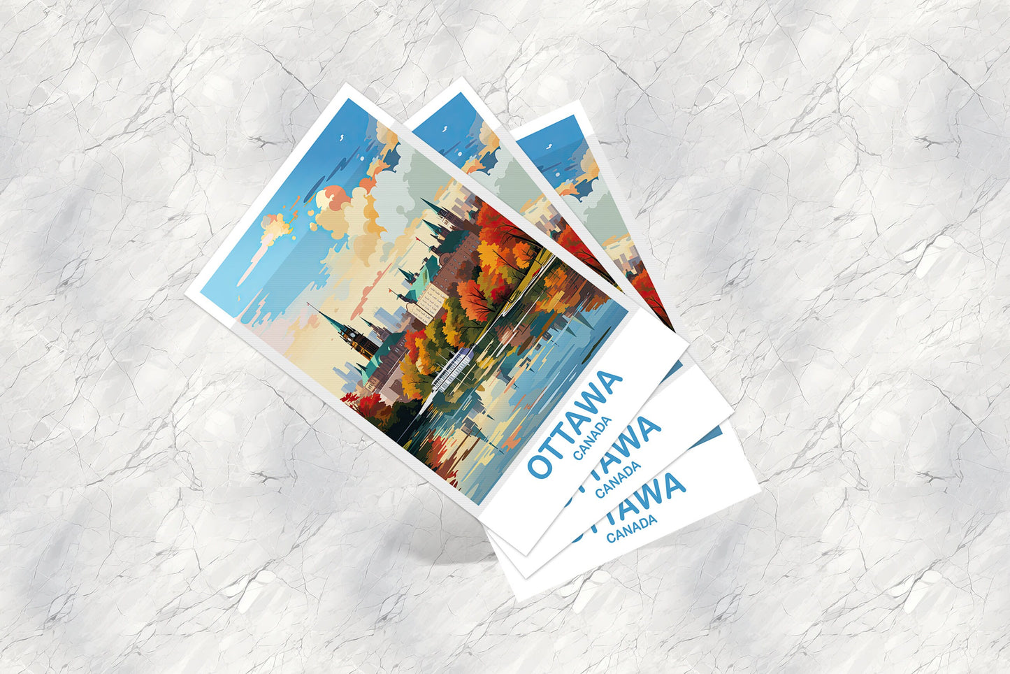 Ottawa Travel Postcard, Ontario Travel Art, Ottawa Art Postcard, City Skyline Wall Art, Canadian Parliament Hill | T2NA_ONOT1_P
