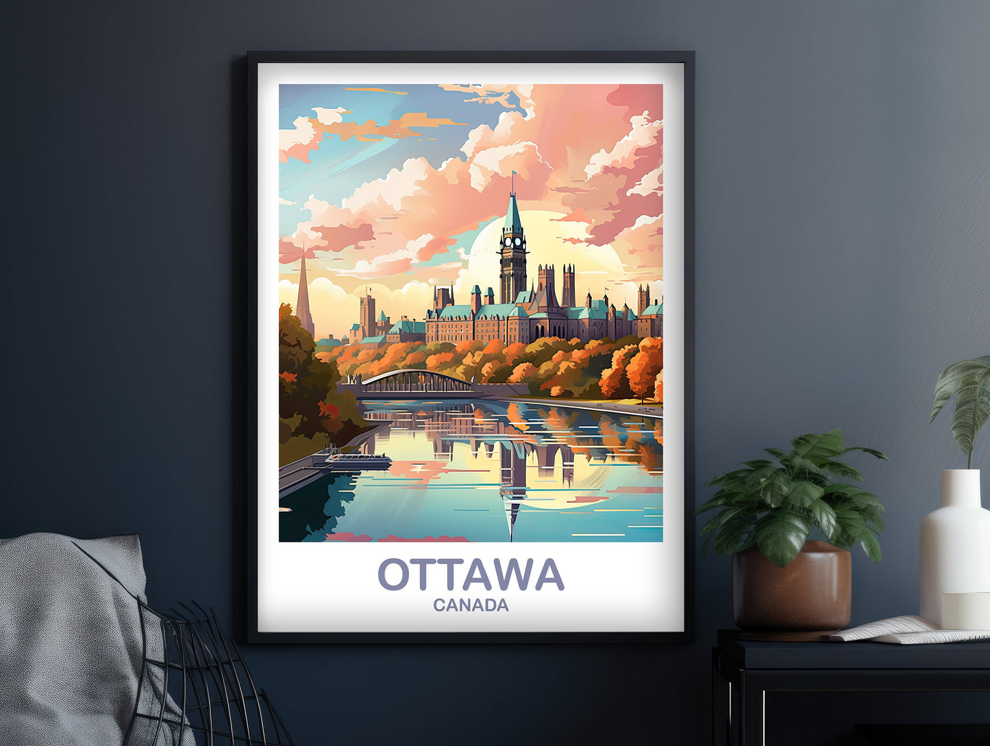 Ottawa Travel Wall Print, Ontario Travel Wall Art, Ottawa Wall Art Poster, City Skyline Wall Art, Canadian Parliament Hill | T2NA_ONOT2