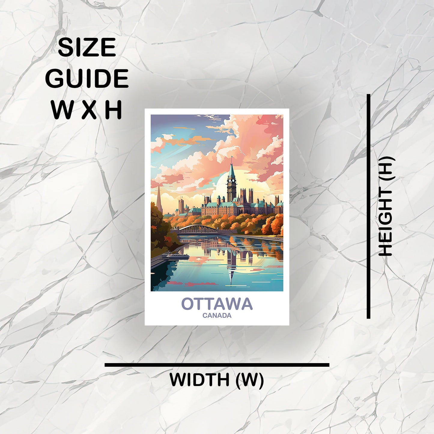 Ottawa Travel Sticker, Ontario Travel Sticker Art, Ottawa Art Sticker, City Skyline Art, Canadian Parliament Hill Sticker| T2NA_ONOT2_S