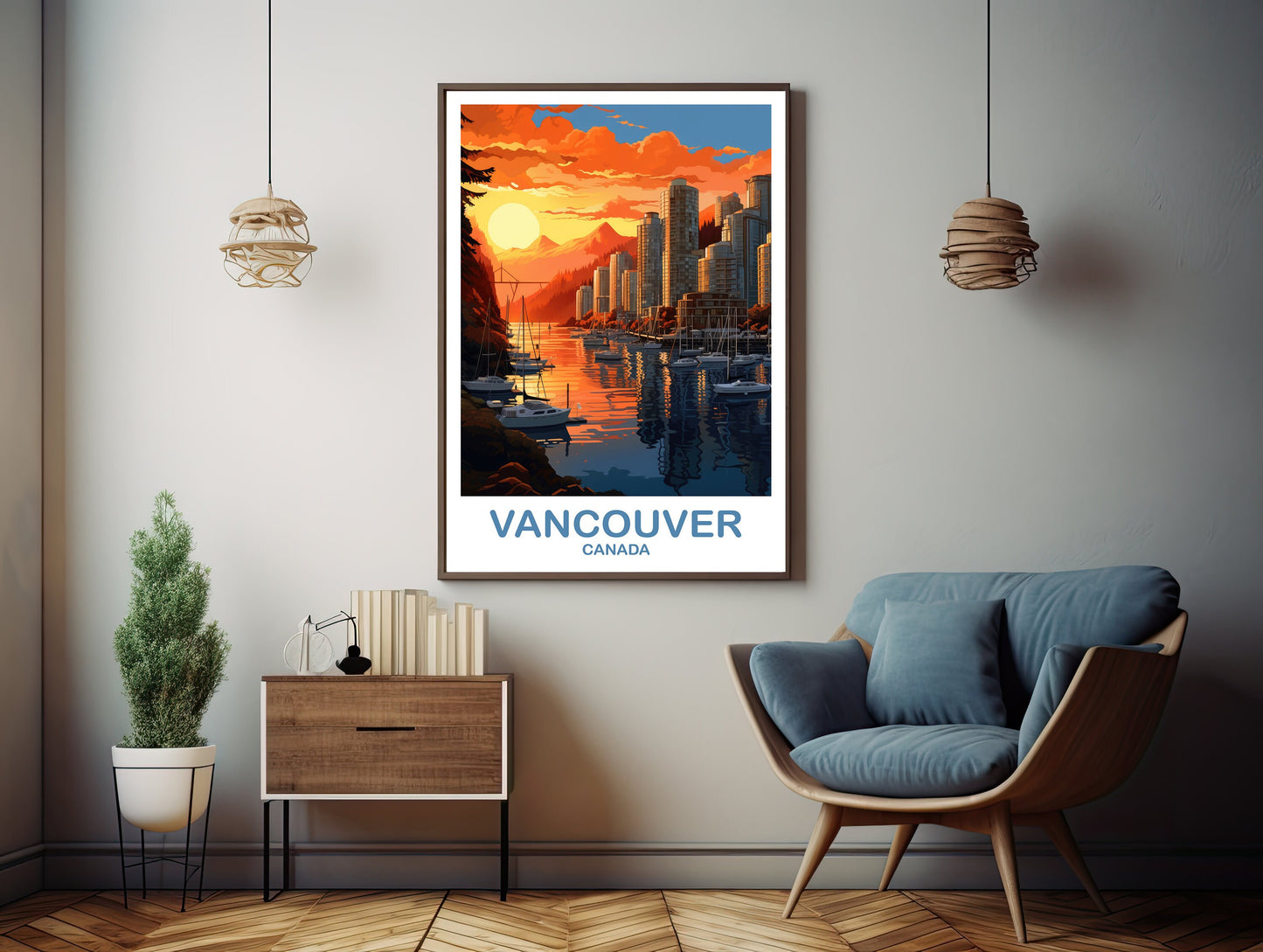 Vancouver BC Travel Print, British Columbia Wall Art, Vancouver Travel Poster, Travel Wall Art, Vancouver Travel Wall Art | T2NA_BCVA3