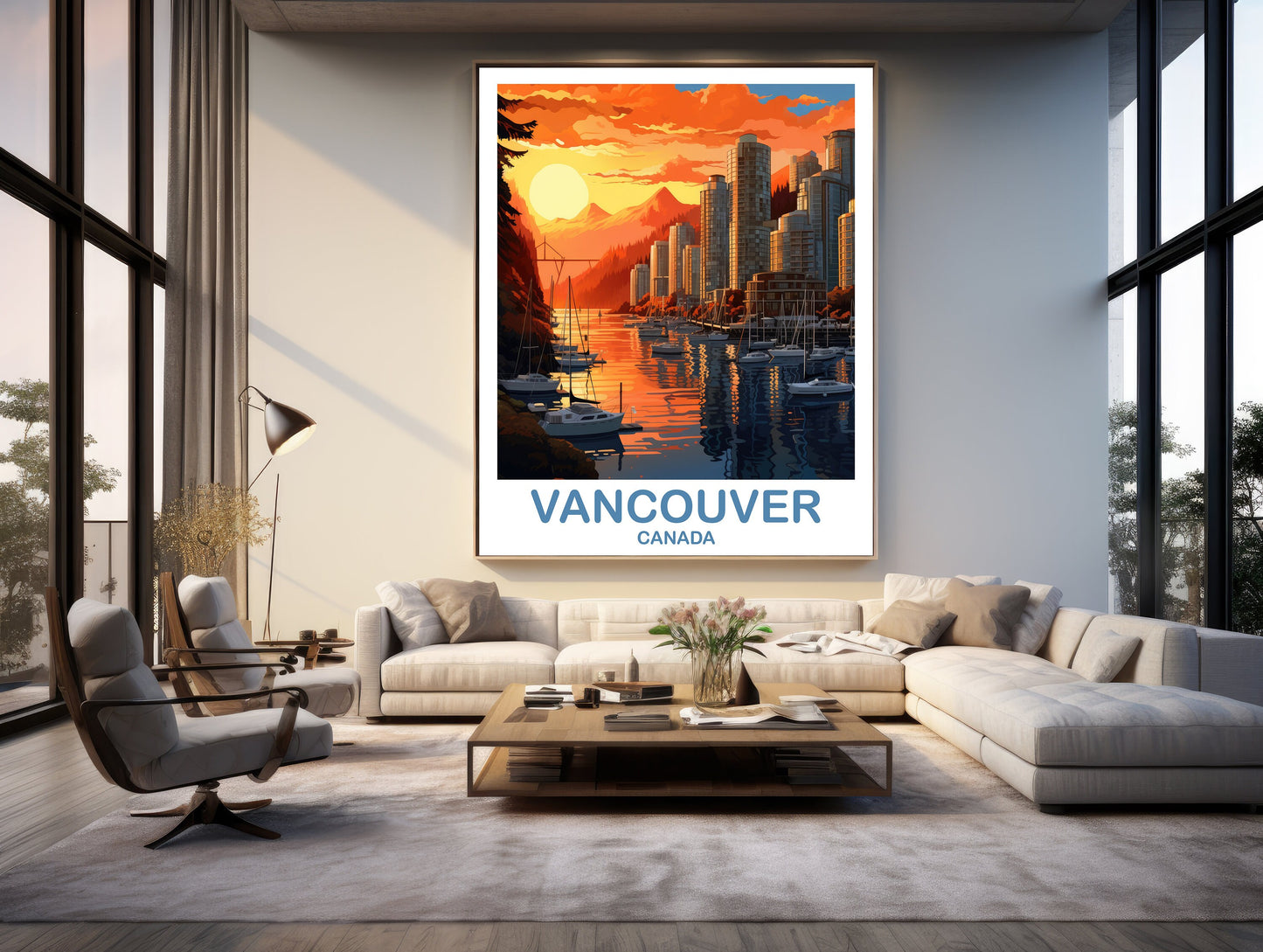 Vancouver BC Travel Print, British Columbia Wall Art, Vancouver Travel Poster, Travel Wall Art, Vancouver Travel Wall Art | T2NA_BCVA3