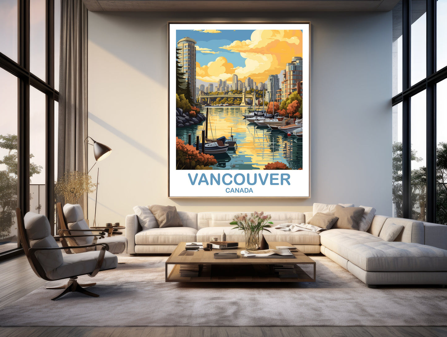 Vancouver BC Travel Print, British Columbia Wall Art, Vancouver Travel Poster, Travel Wall Art, Vancouver Travel Wall Art | T2NA_BCVA4