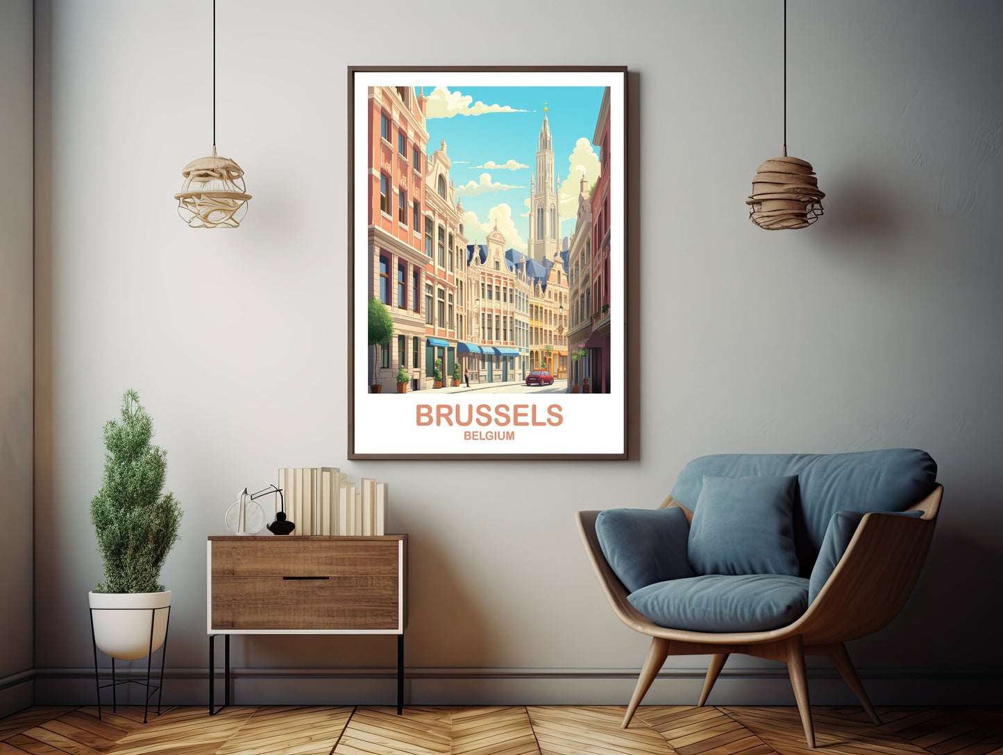 Brussels Travel Art Poster, Belgium Travel Art, Brussels Wall Art Poster, Belgium Travel Art Poster, Europe Travel Art Poster | T2EU_BEBR2