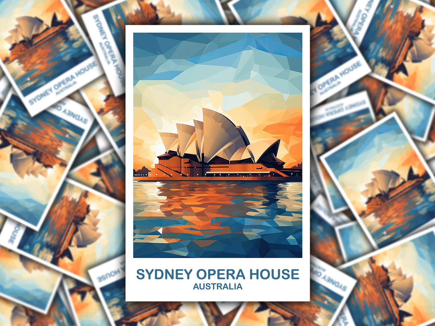 Sydney Opera House Travel Sticker, Australia Travel Sticker Art, Sydney Sticker Art, City Skyline Wall Art, New South Wales | T2AU_NSWSY2_S