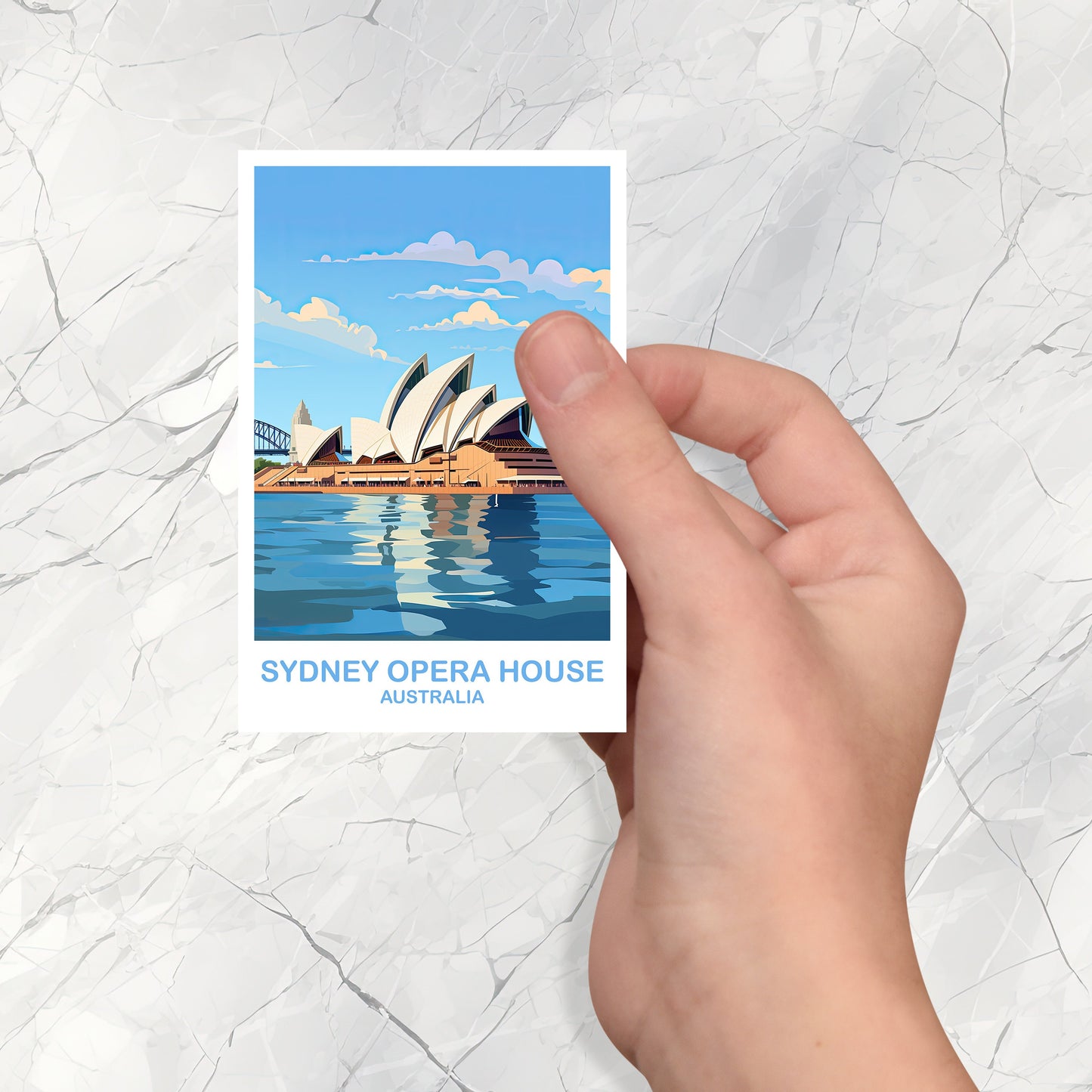 Sydney Opera House Travel Sticker, Australia Travel Sticker Art, Sydney Sticker Art, City Skyline Wall Art, New South Wales | T2AU_NSWSY3_S