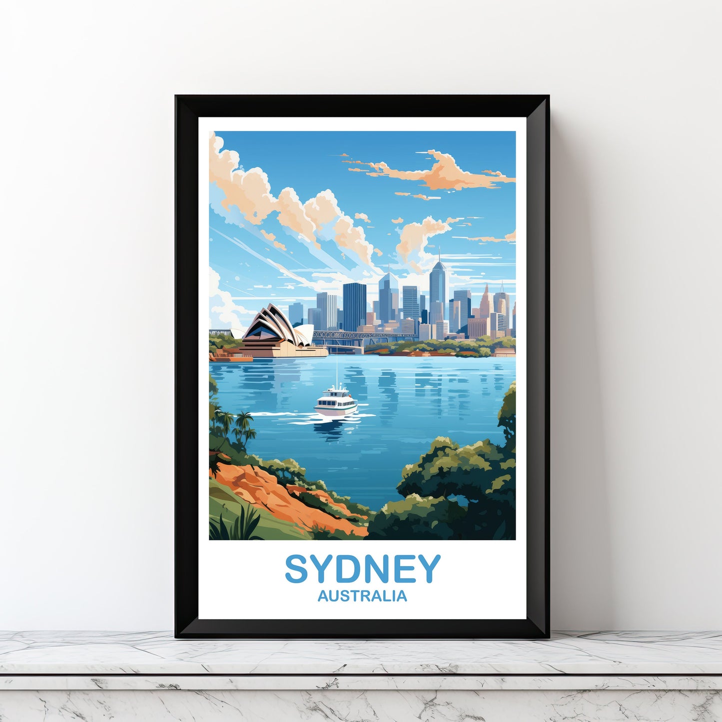 Sydney Travel Wall Art, Digital Australia Travel Wall Art, Printable Sydney Wall Art, City Skyline Wall Art, New South Wales | DT2AU_NSWSY1