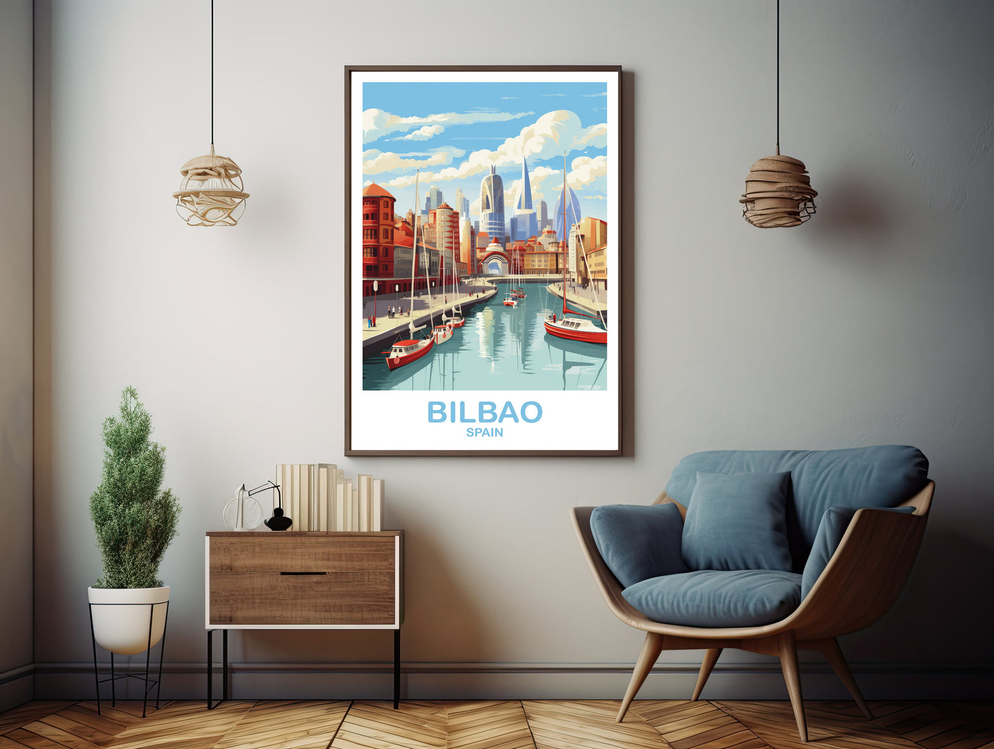 Bilbao Spain Travel Art, Printable Spain Travel Poster, Digital Bilbao Wall Art, Spain Travel Art, Travel Wall Art | DT2EU_SPBI1