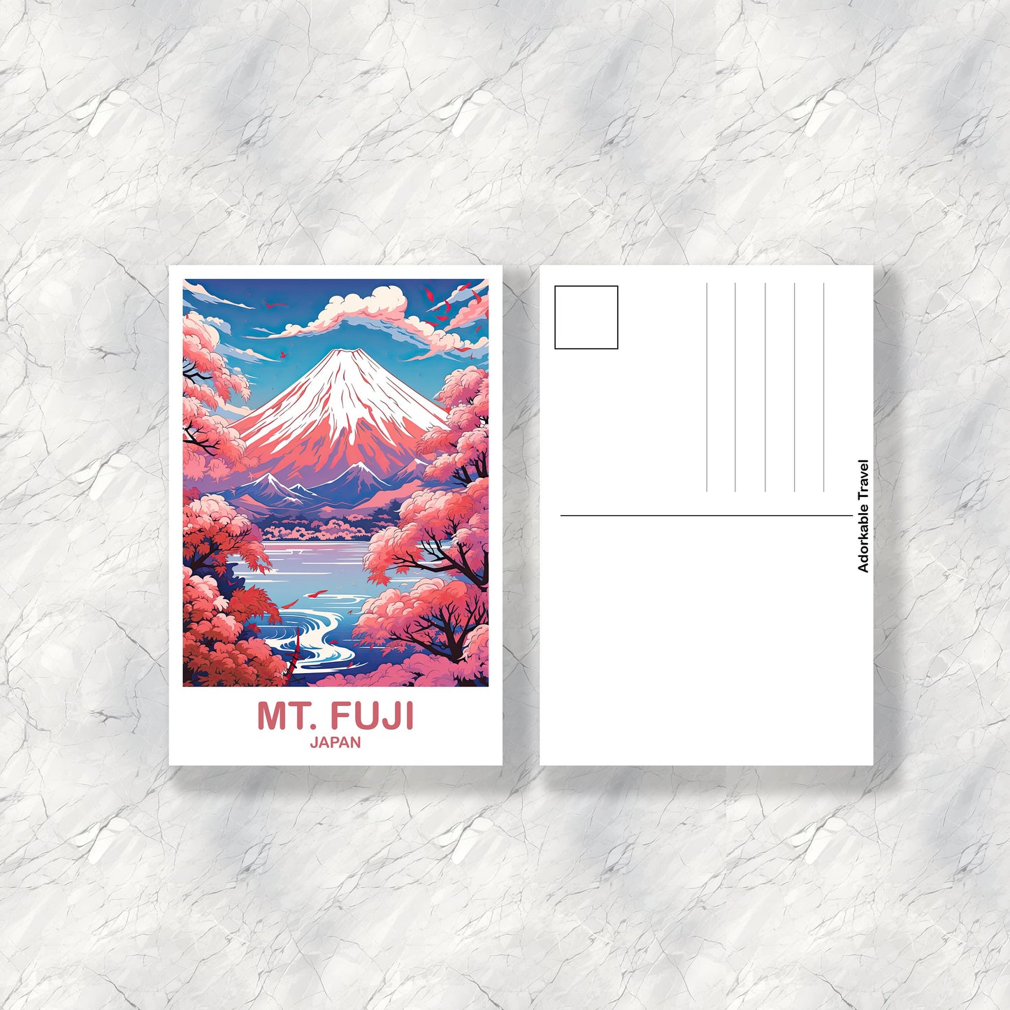 Mt.Fuji Travel Postcard, Japan Wall Art Postcard, Travel Wall Art, Landscape Travel Art Postcard, Japan Travel Postcard | T2AS_JAHO1_P